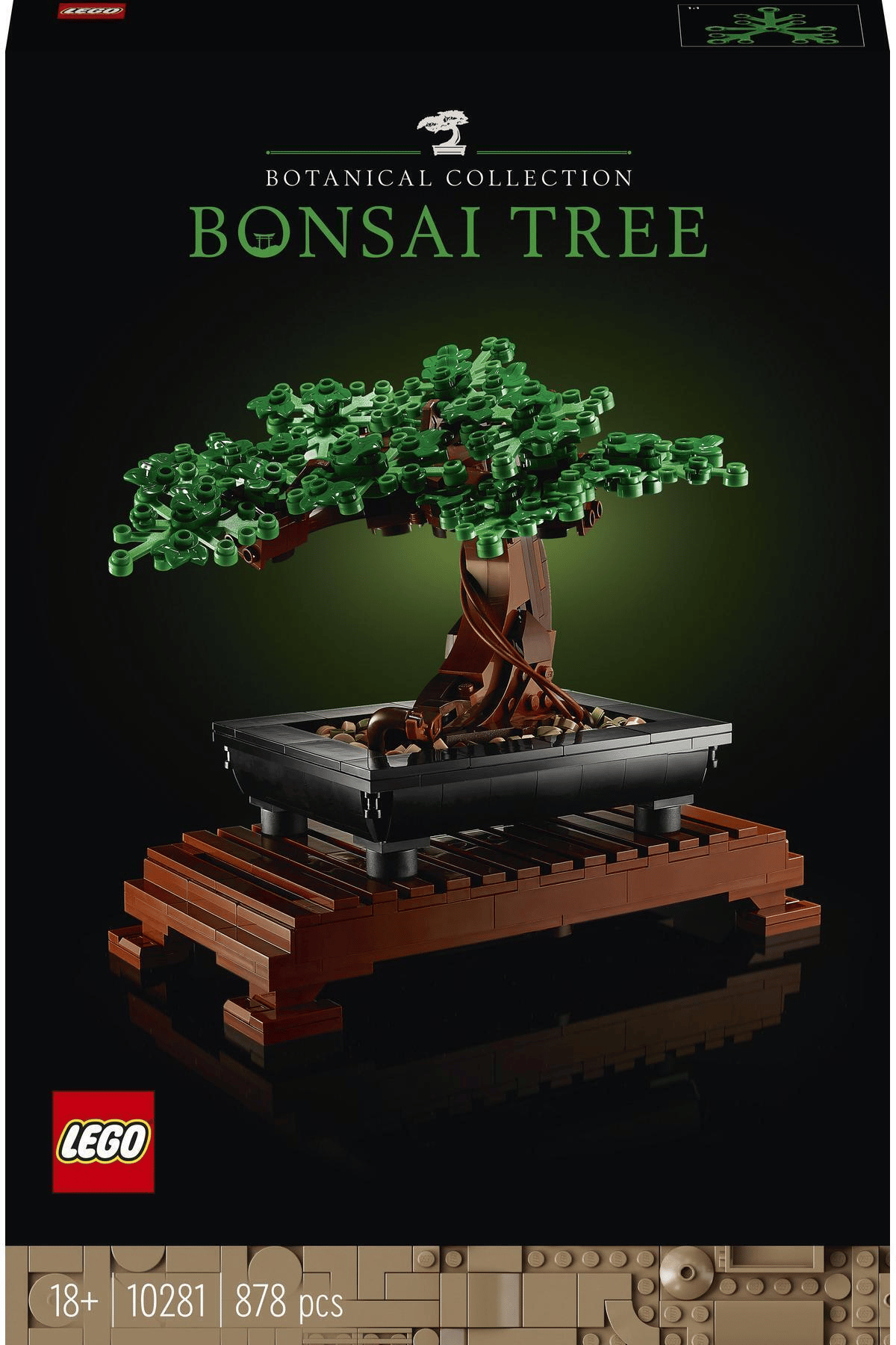 LEGO omx ICONS Bonsai Ağacı 10281 - Yetişkinler İçin Koleksiyonluk Dekoratif Yapım Seti 878 Parça