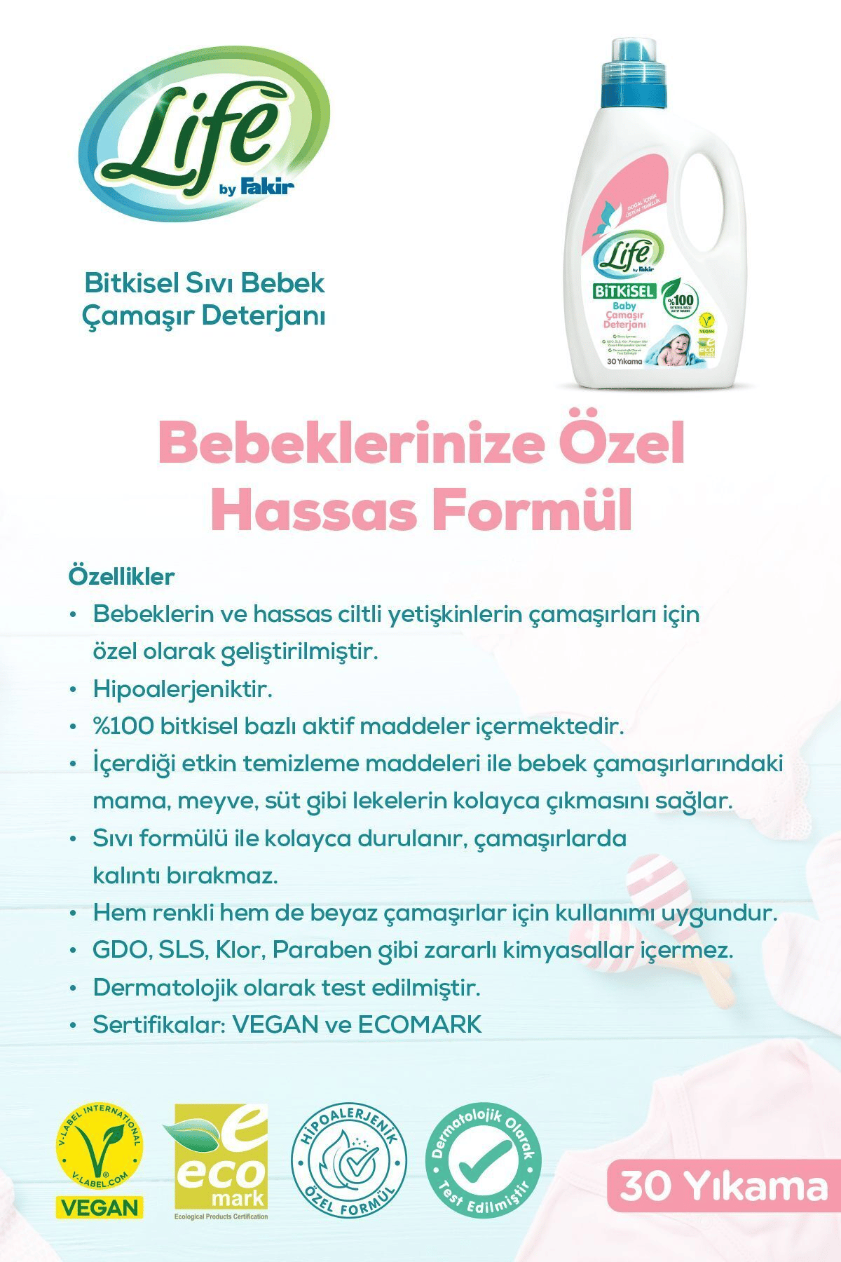 Life By Fakir Baby Sıvı Çamaşır Deterjanı 1500 ml