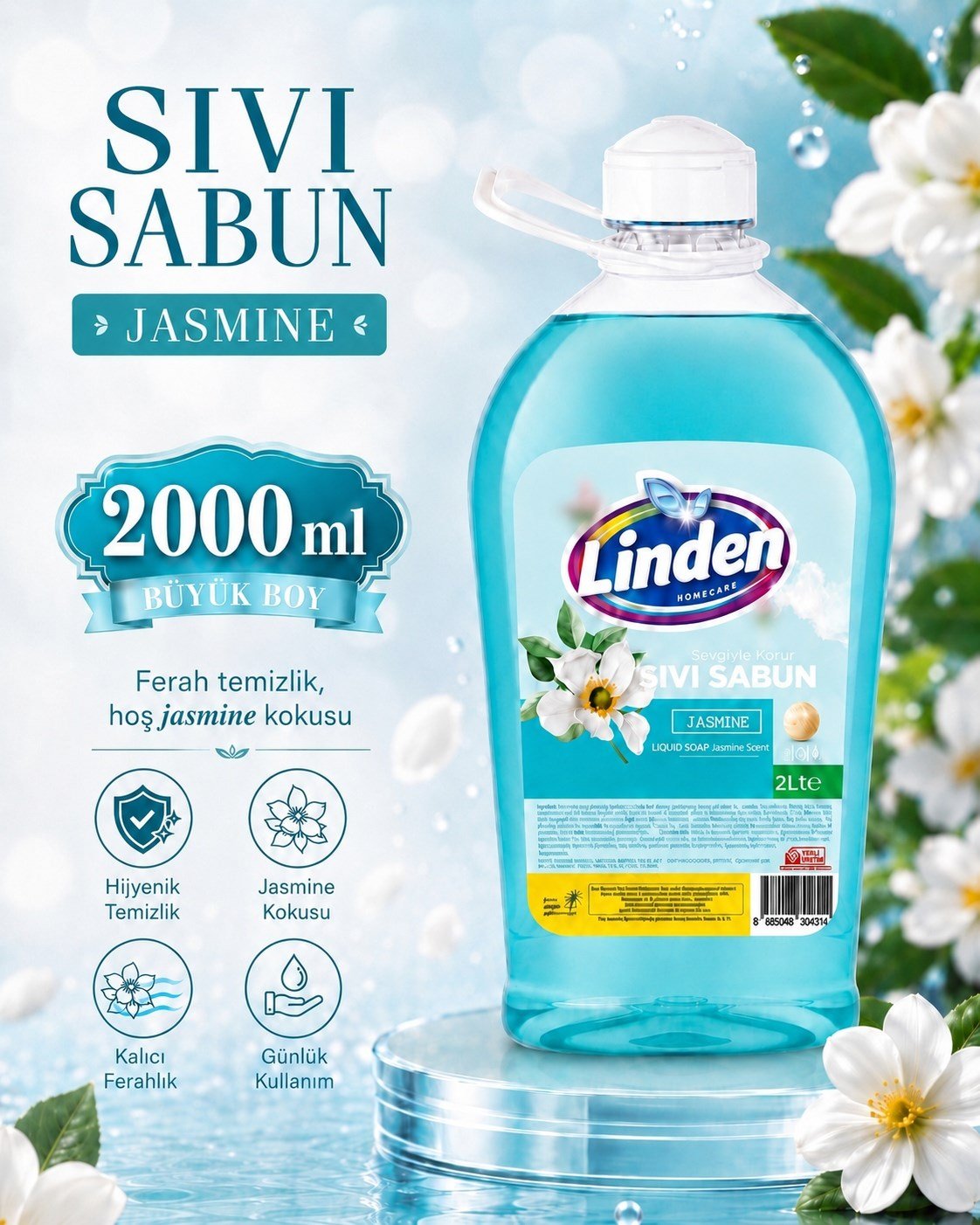 Linden Sıvı Sabun 2000 ml Jasmine