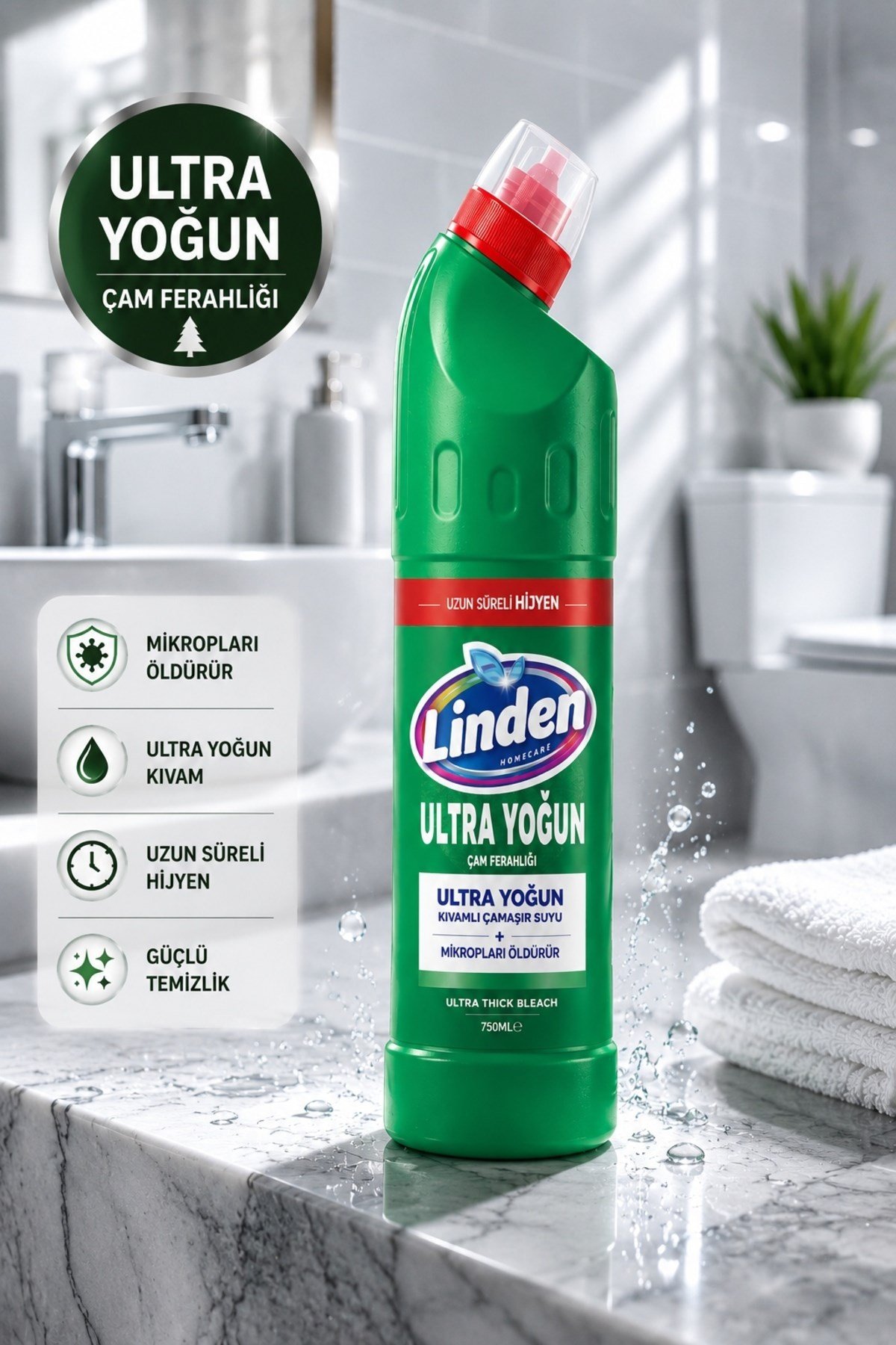 Linden Ultra Çamaşır Suyu Çam 750 ml