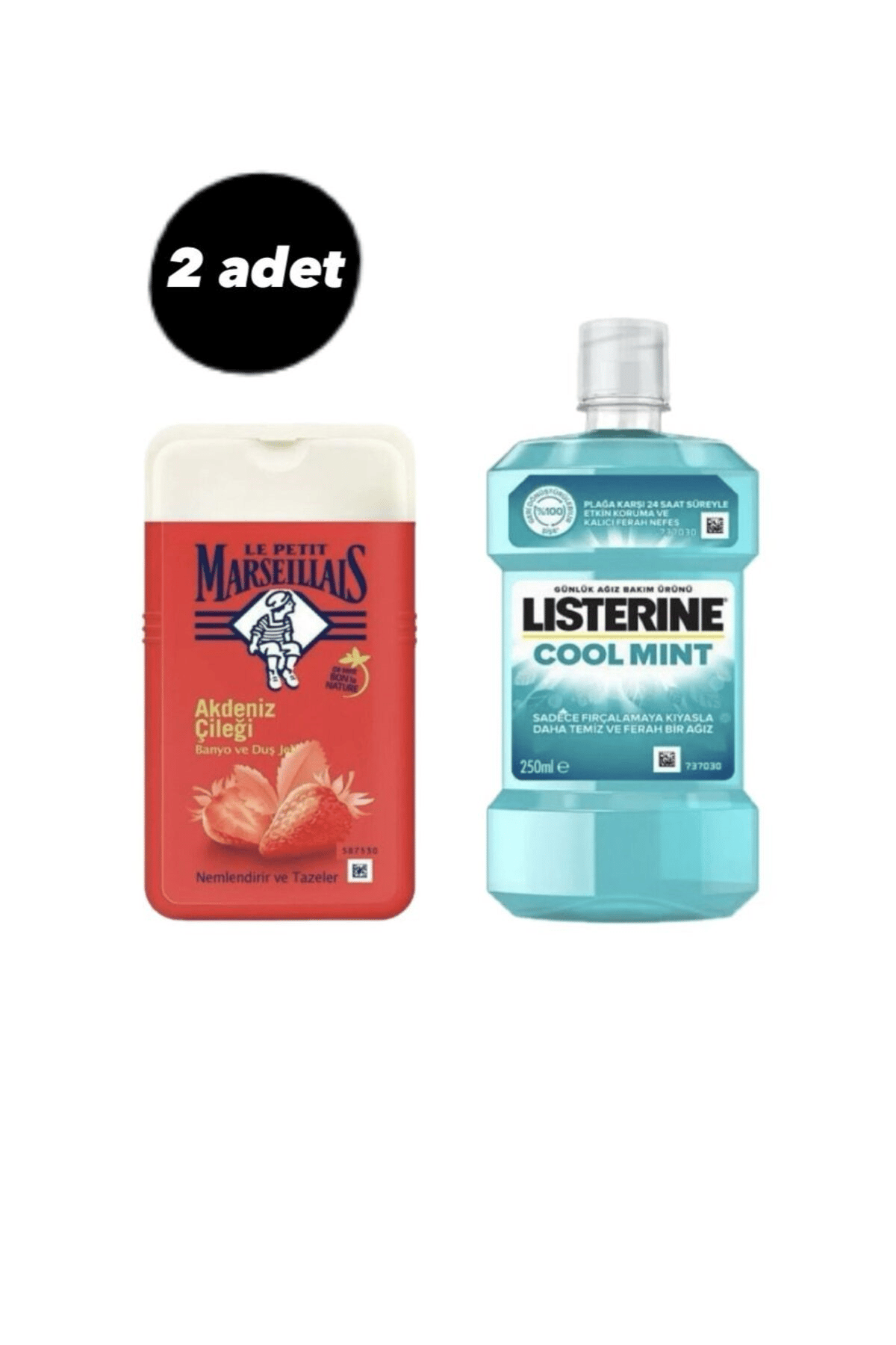 Listerine 250ml Hafif Nane Le Petit Marseillais 250ml Akdeniz Çileği Duş Jeli