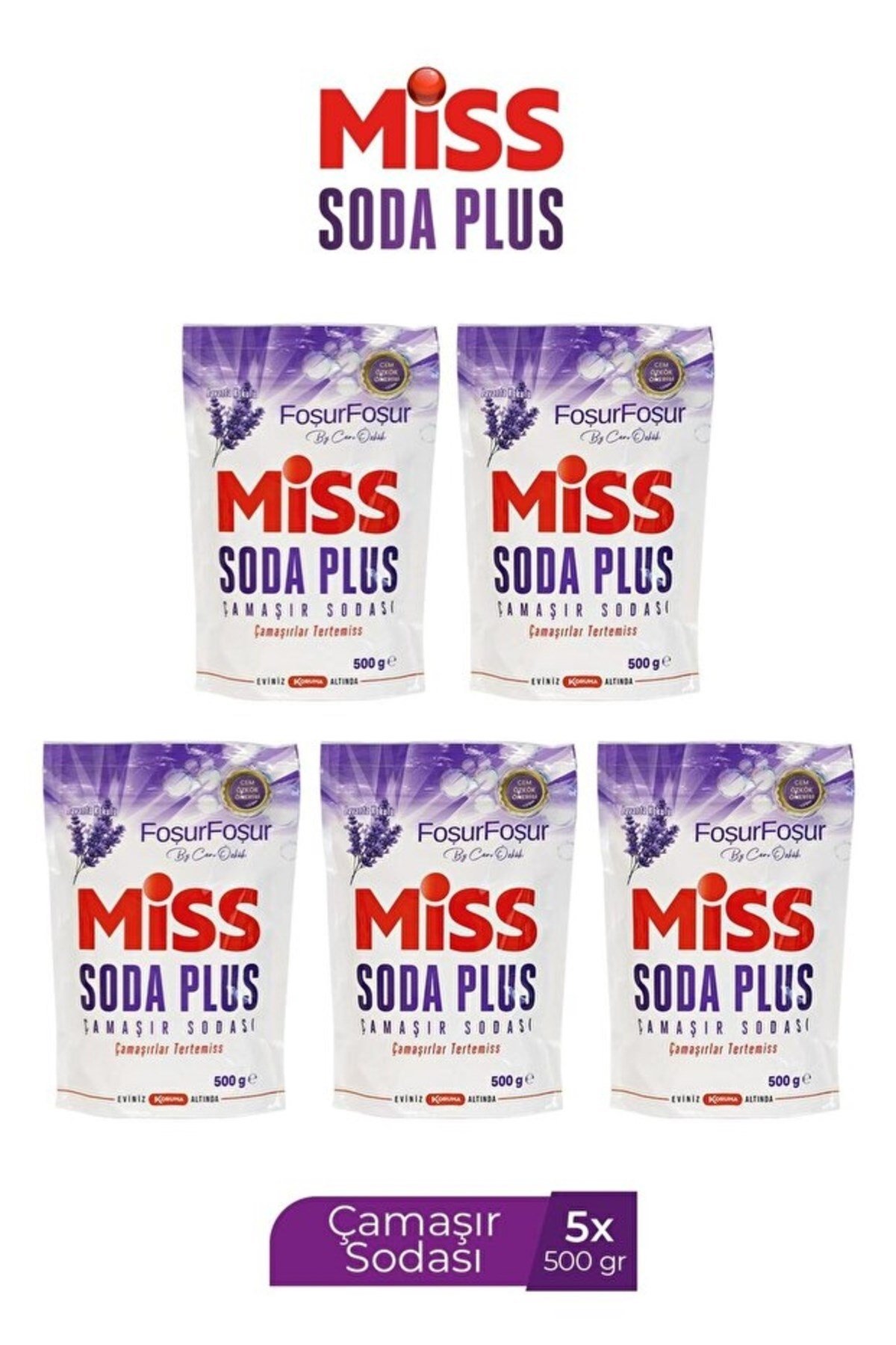 Miss Soda Plus  Lavanta 500 GR X 5 Adet 