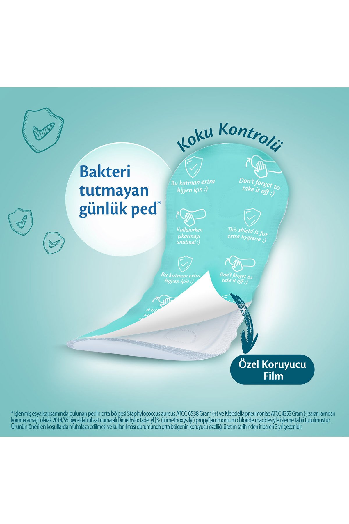 Molped Antibakteriyel Hijyen Günlük Ped 28'li x4 adet