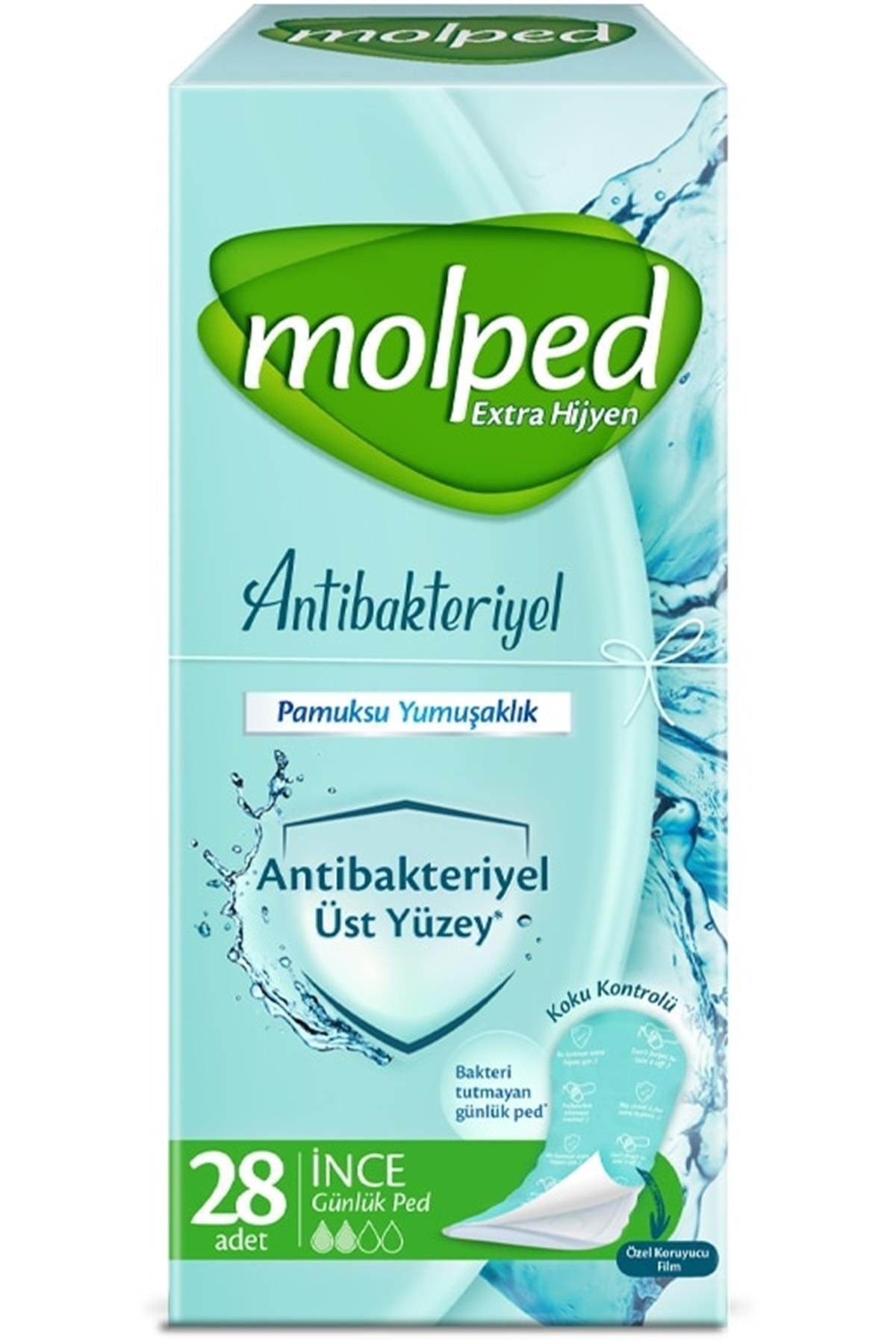 Molped Extra Hijyen Antibakteriyel Günlük Ped Ince 28'li