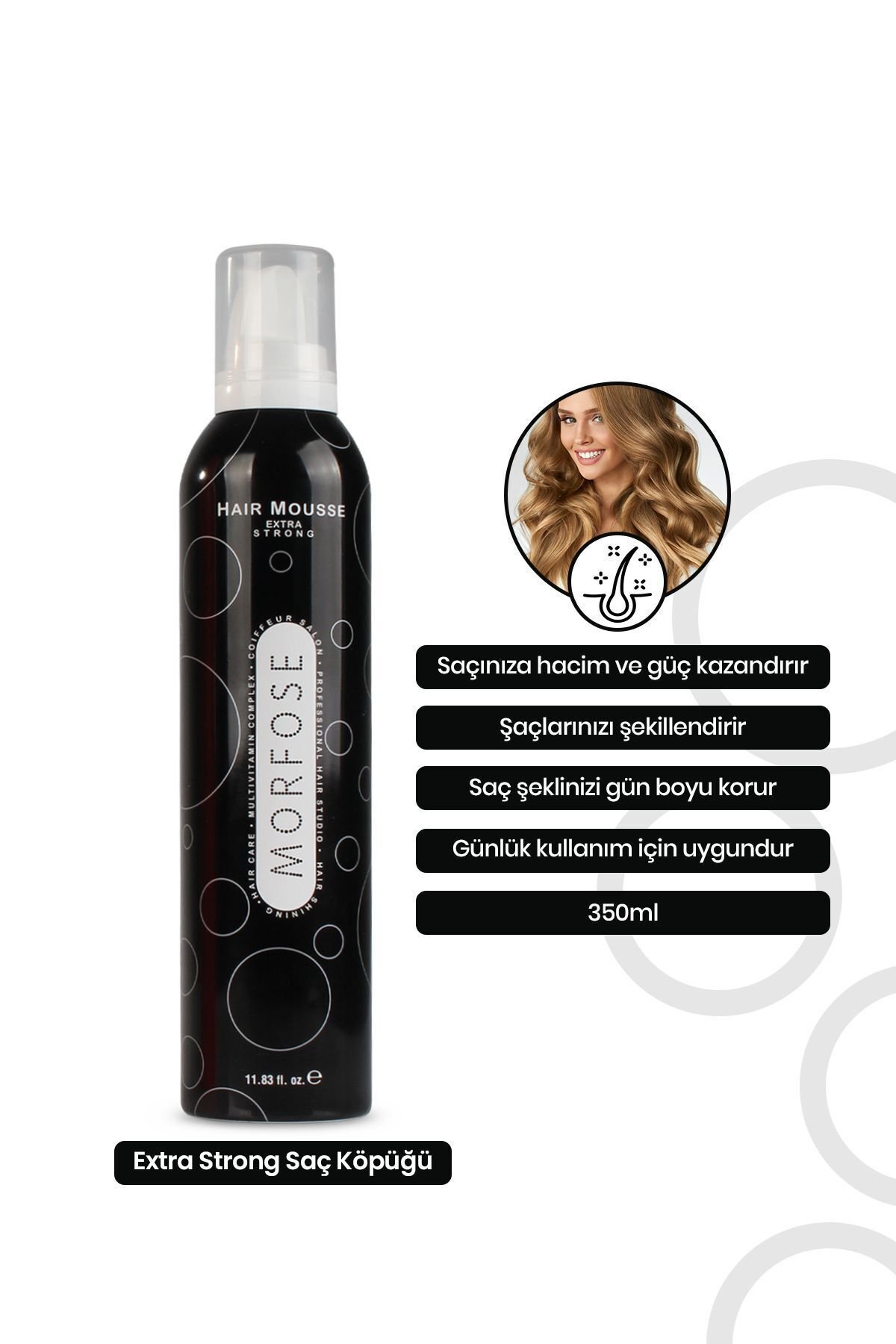Morfose  Extra Strong Saç Köpüğü 350 Ml-ekstra Güçlü Kalıcı Tutuş