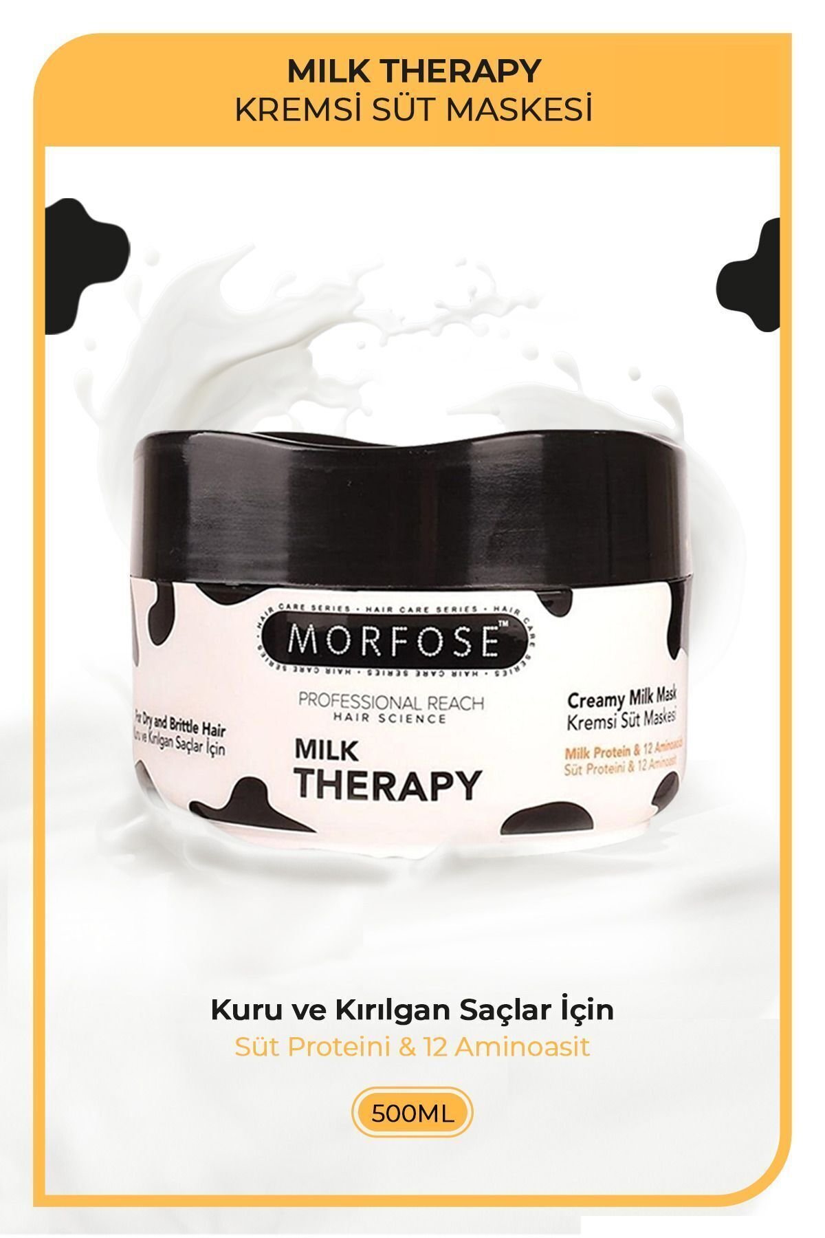 Morfose  Milk Therapy Saç Bakım Kremi 500 ml - Besleyici, Koruyucu Etki