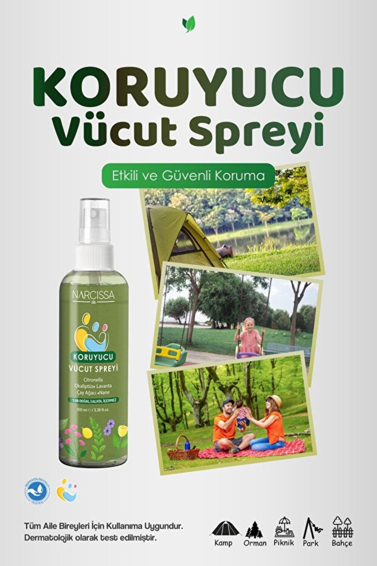 Narcissa Koruyucu Vücut Sprey, Dış Etkenlere Karşı Etkili Koruma