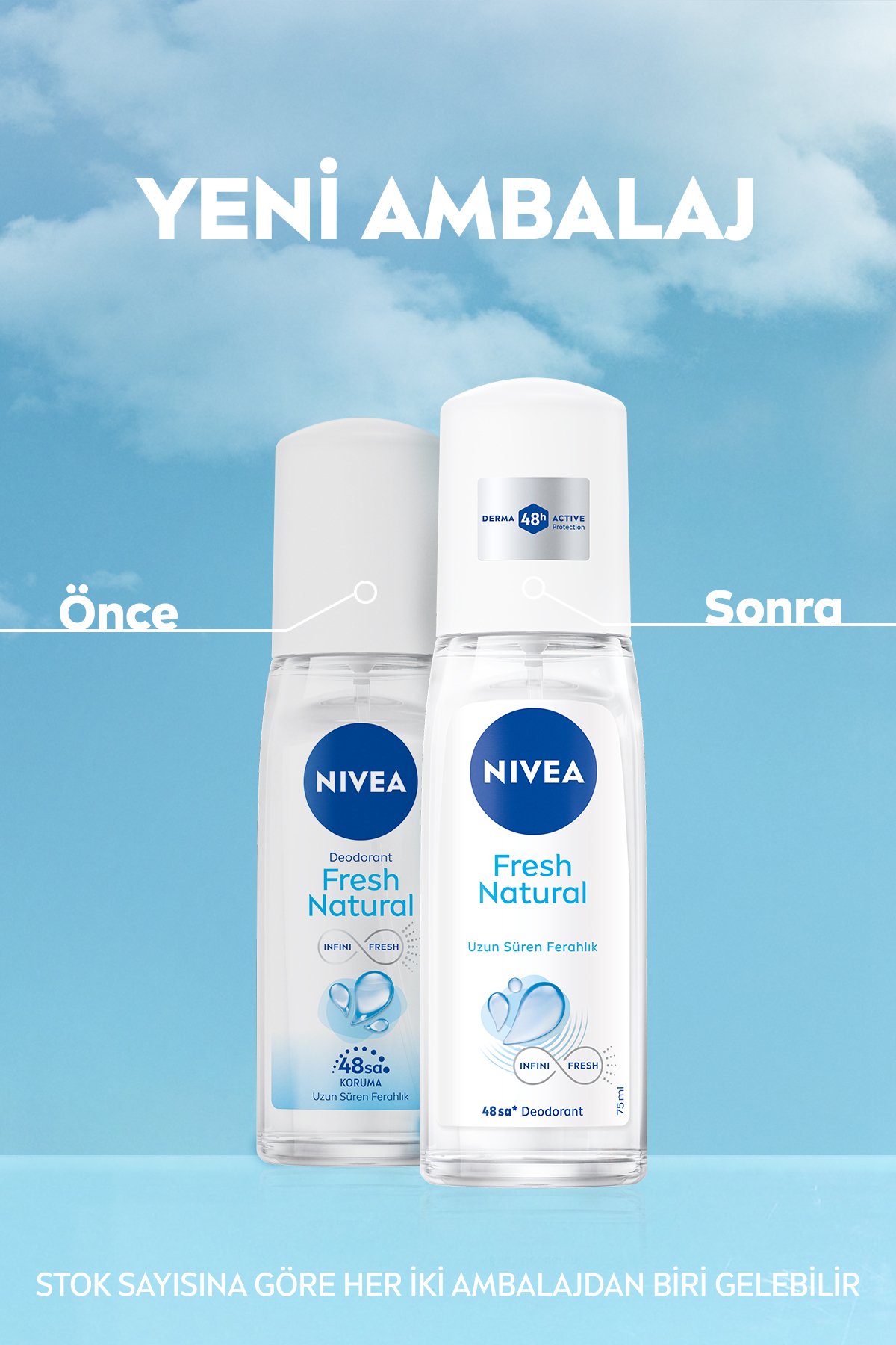 Nıvea Kadın Pump Sprey Deodorant 75ml, 48 Saat Ter Koruması, Uzun Süren Ferahlık, Okyanus Özleri Esansı