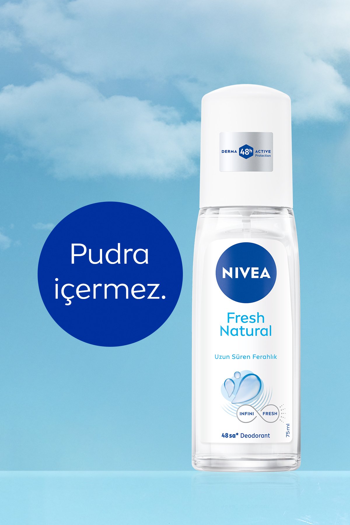 Nıvea Kadın Pump Sprey Deodorant 75ml, 48 Saat Ter Koruması, Uzun Süren Ferahlık, Okyanus Özleri Esansı
