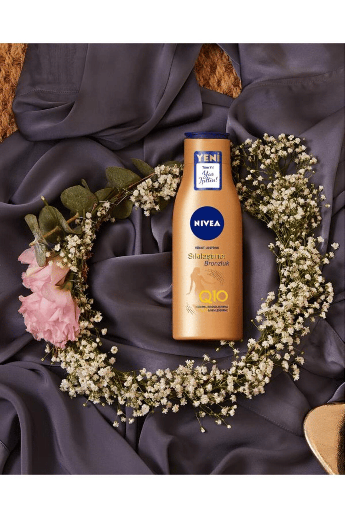 Nıvea Q10 Sıkılaştırıcı Ve Bronzlaştırıcı Vücut Losyonu 200ml, Kademeli Bronzluk, 10 Günde Sıkılaştırıcı