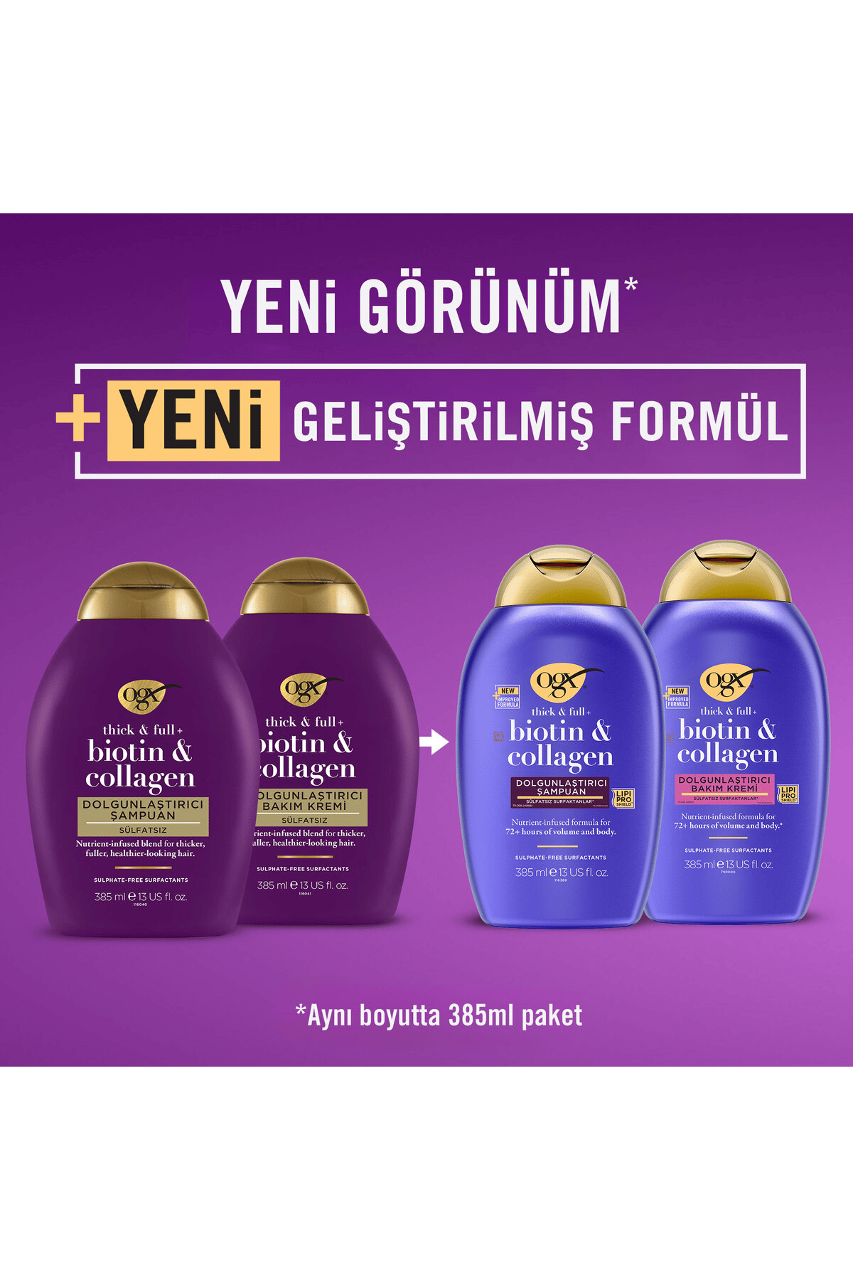 OGX Dolgunlaştirici Biotin & Kolajen Sülfatsız Şampuan 385 ml