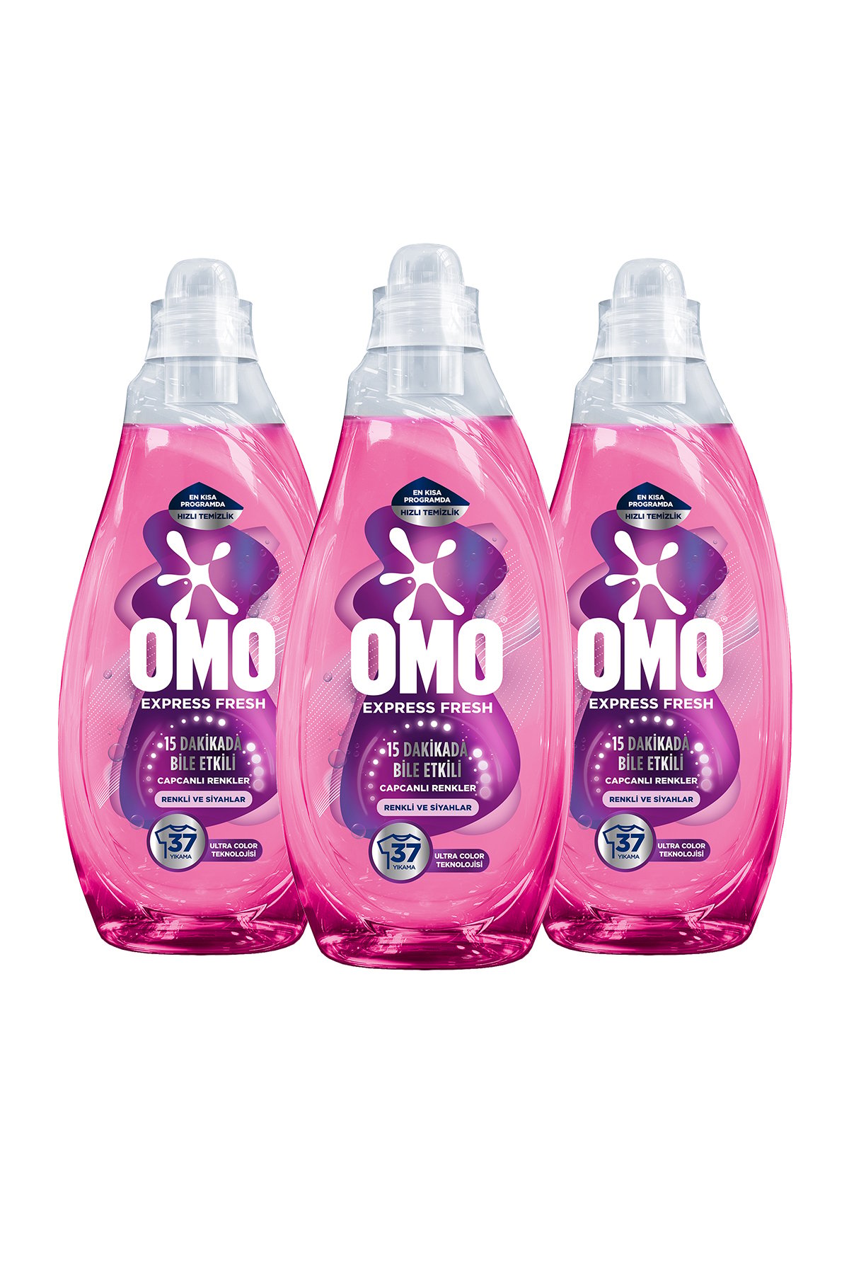 Omo Express Fresh Capcanlı Renkler Renkli Ve Siyahlar Sıvı Çamaşır Deterjanı 1480 ml x3 Adet