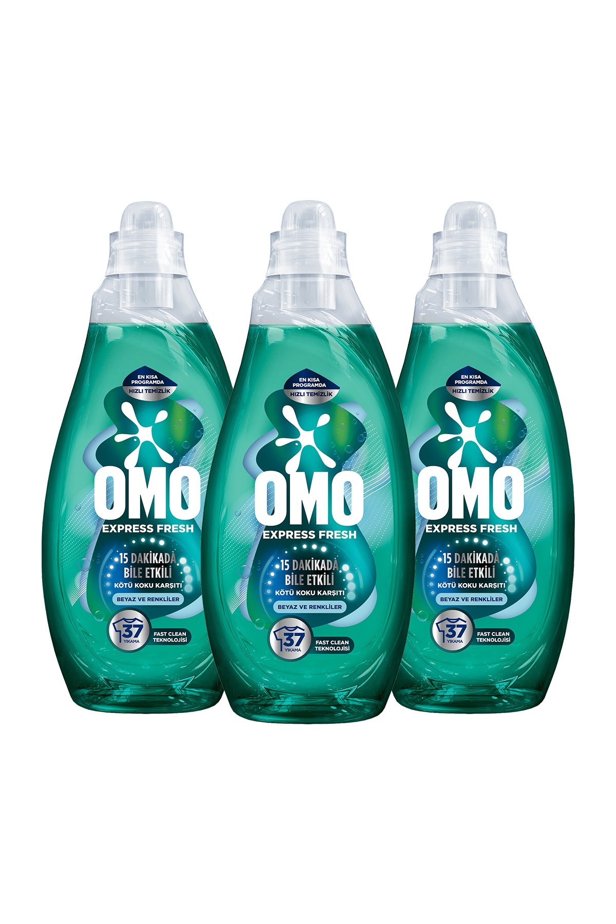 Omo Express Fresh Kötü Koku Karşıtı Beyaz Ve Renkliler Sıvı Çamaşır Deterjanı 1480 ml x3 Adet