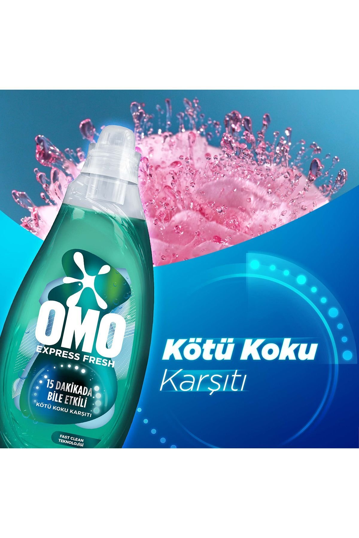 Omo Express Fresh Kötü Koku Karşıtı Beyaz Ve Renkliler Sıvı Çamaşır Deterjanı 1480 ml x3 Adet