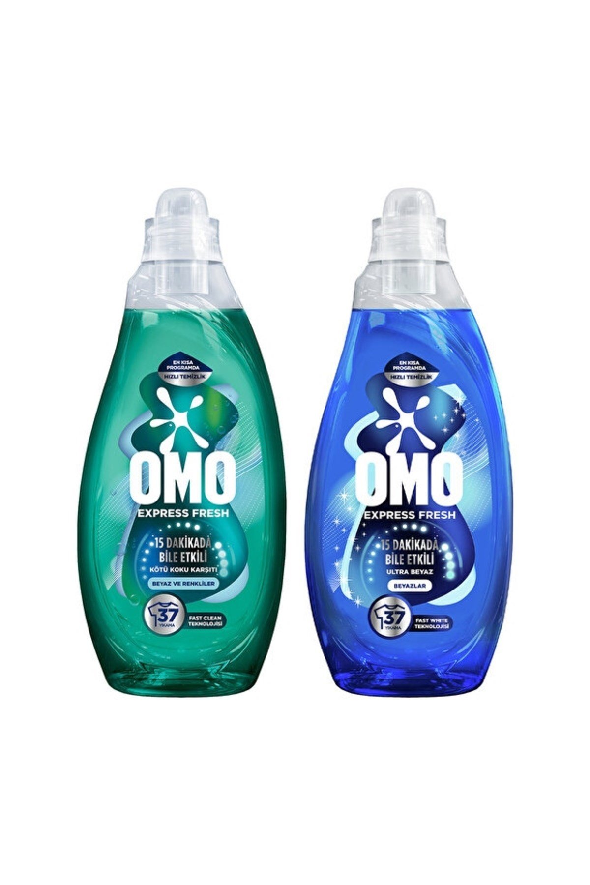 Omo Express Fresh Ultra Beyaz Sıvı Deterjan 1480ml x1 Kötü Koku Karşıtı Beyaz ve Renkliler x1