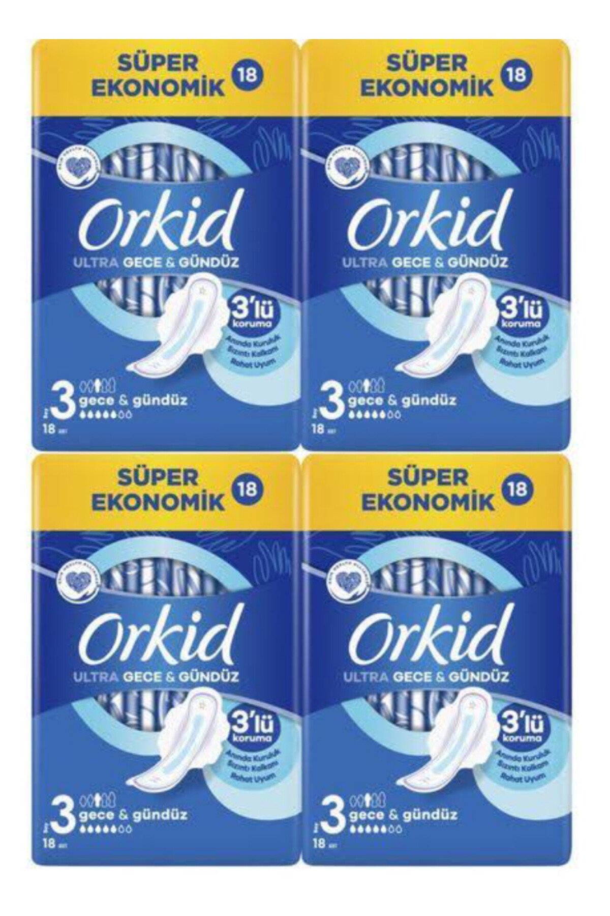 Orkid Ultra Extra Süper Gece & Gündüz 24'lü x3 Adet