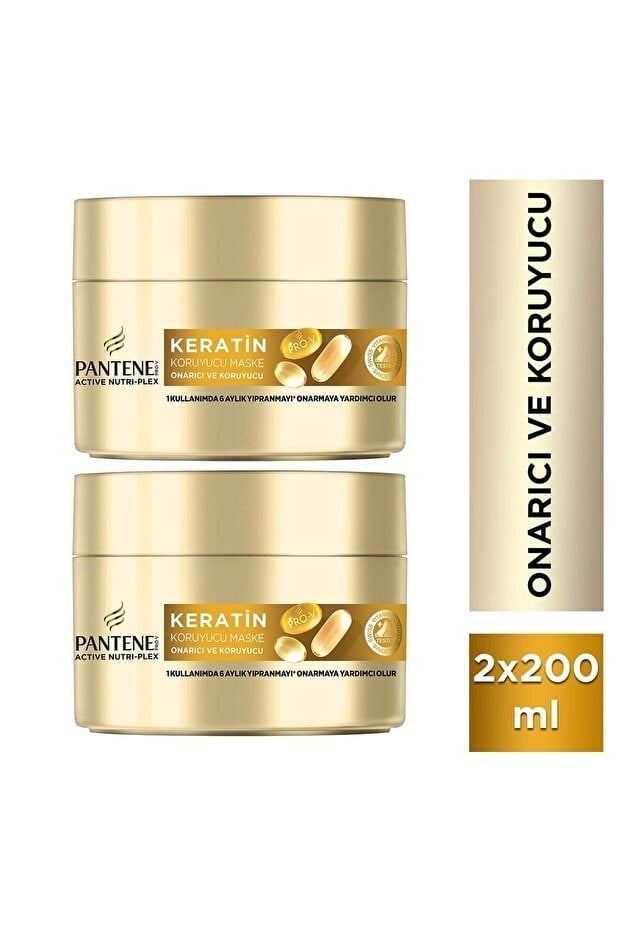Pantene Onarıcı & Koruyucu Keratin Protect Saç Maskesi 200ml Yıpranmış Saçlar x 2 Adet