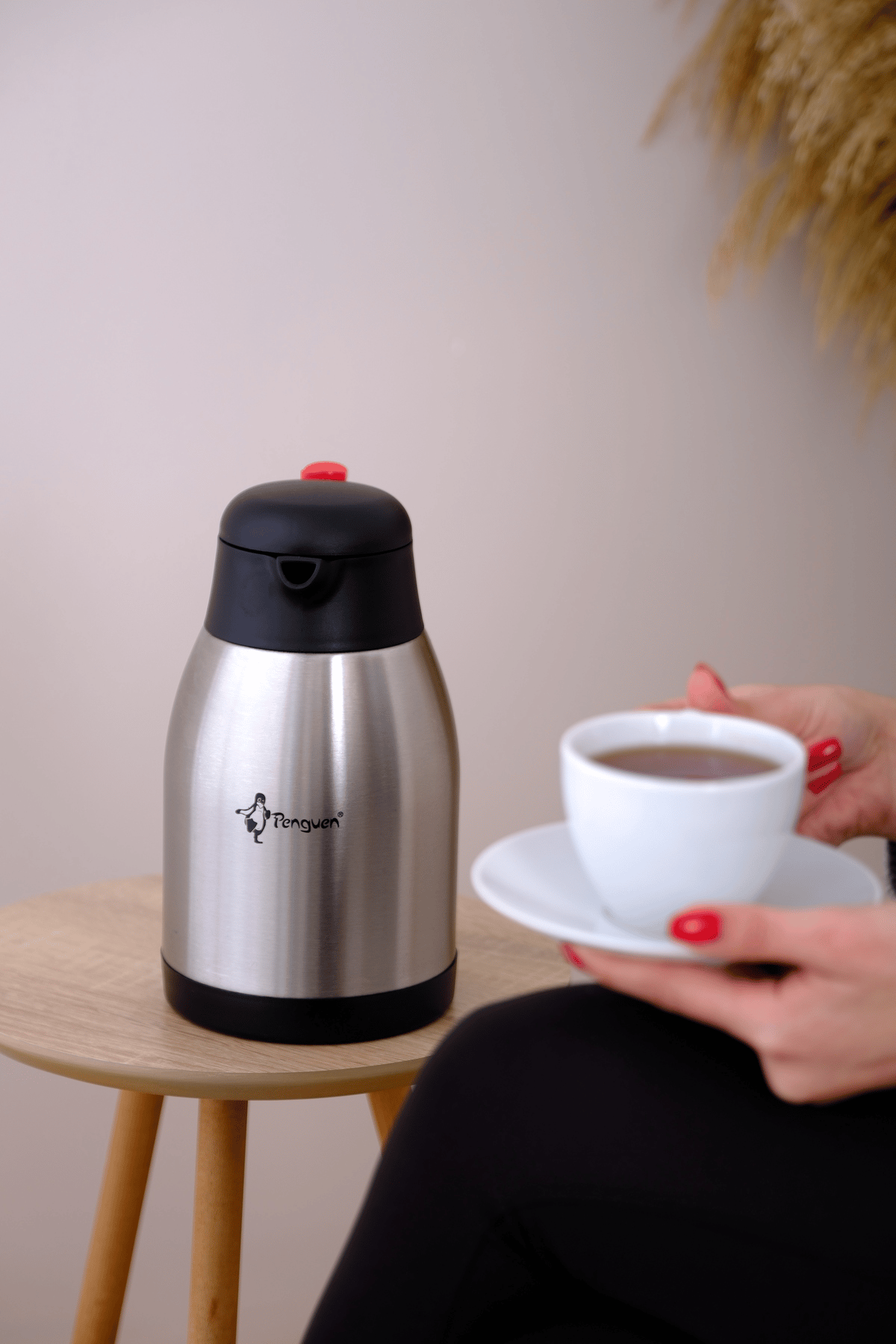 Penguen 2 Litre Paslanmaz Çelik Çay Termosu Çift Kat Sus304 Çelik - 1200p
