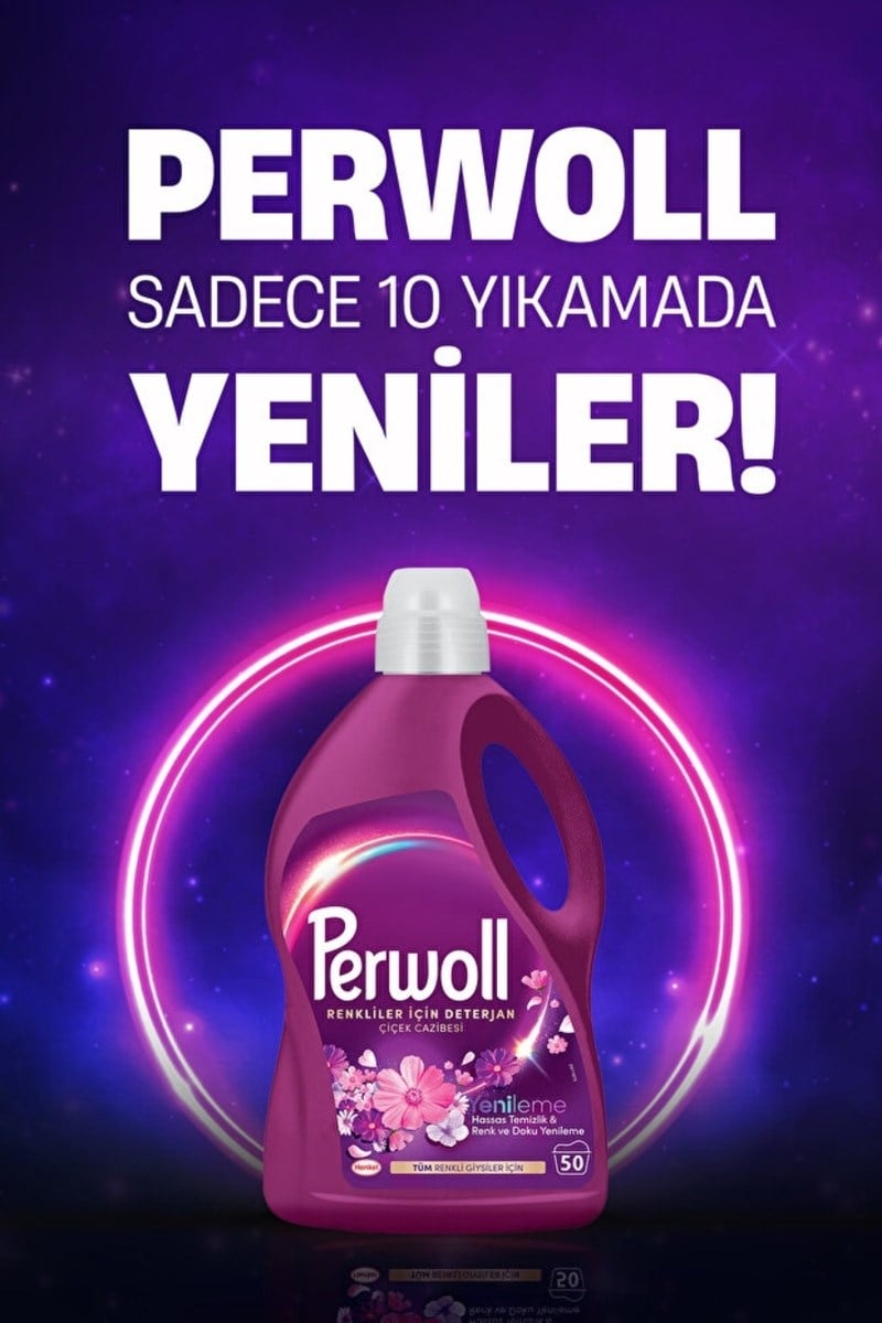 Perwoll Hassas Sıvı Çamaşır Deterjanı Çiçek Cazibesi 2,75 Lt x 4Adet