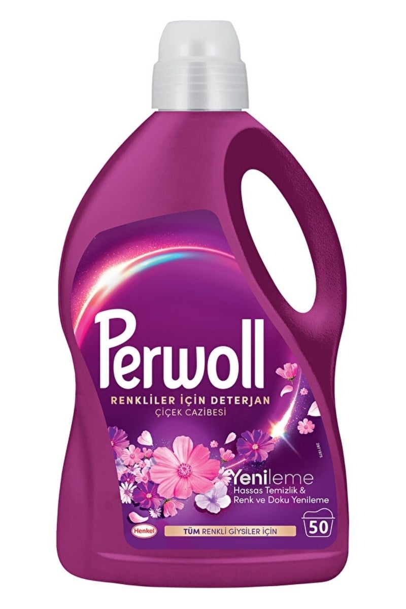 Perwoll Yenileme & Hassas Sıvı Çamaşır Deterjanı Çiçek Cazibesi 2.7L x3 Adet