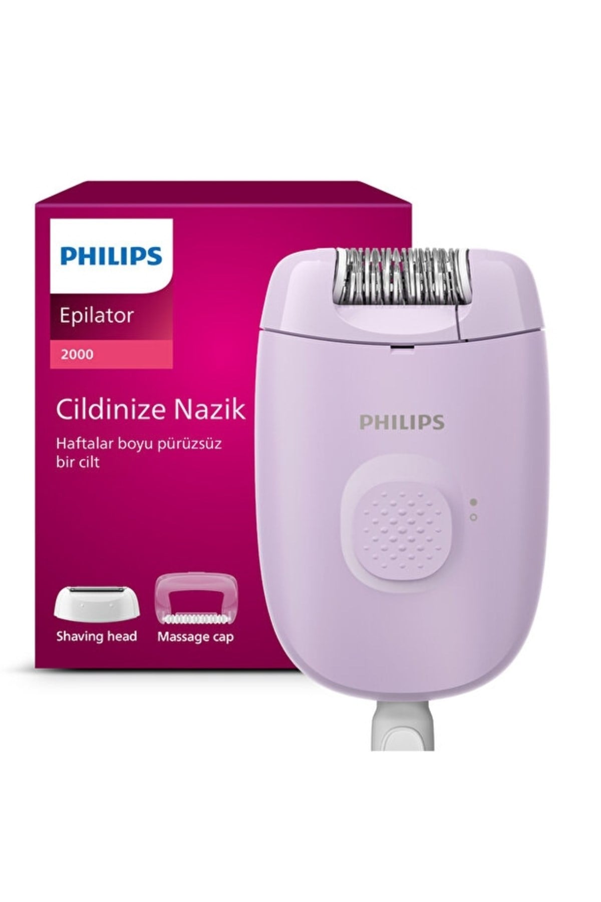 Philips 2000 Serisi BRE237/05 Vücut ve Hassas Bölge Epilatör Seti, Kablolu, Tıraş Başlığı