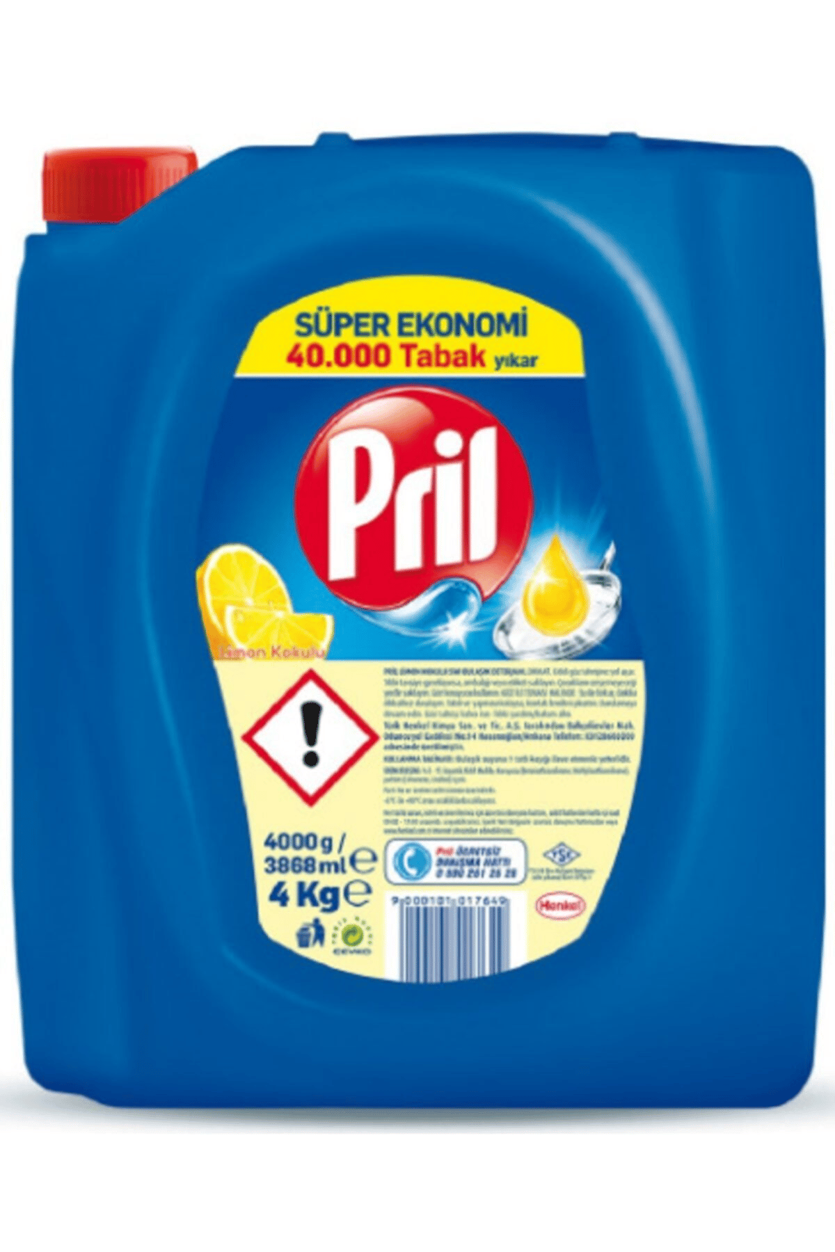 Pril Bulaşık Sıvısı Limon 4 kg x4 Adet