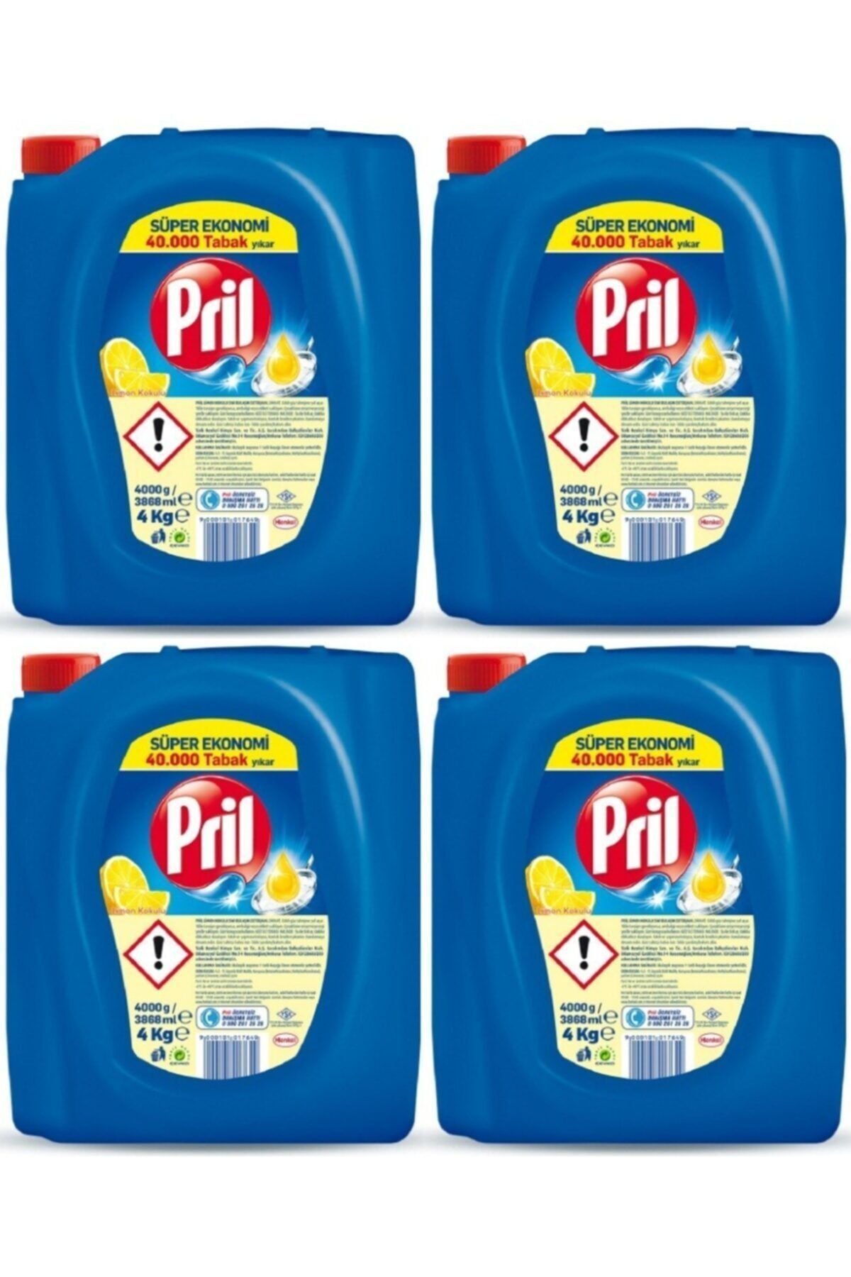 Pril Bulaşık Sıvısı Limon 4 kg x4 Adet