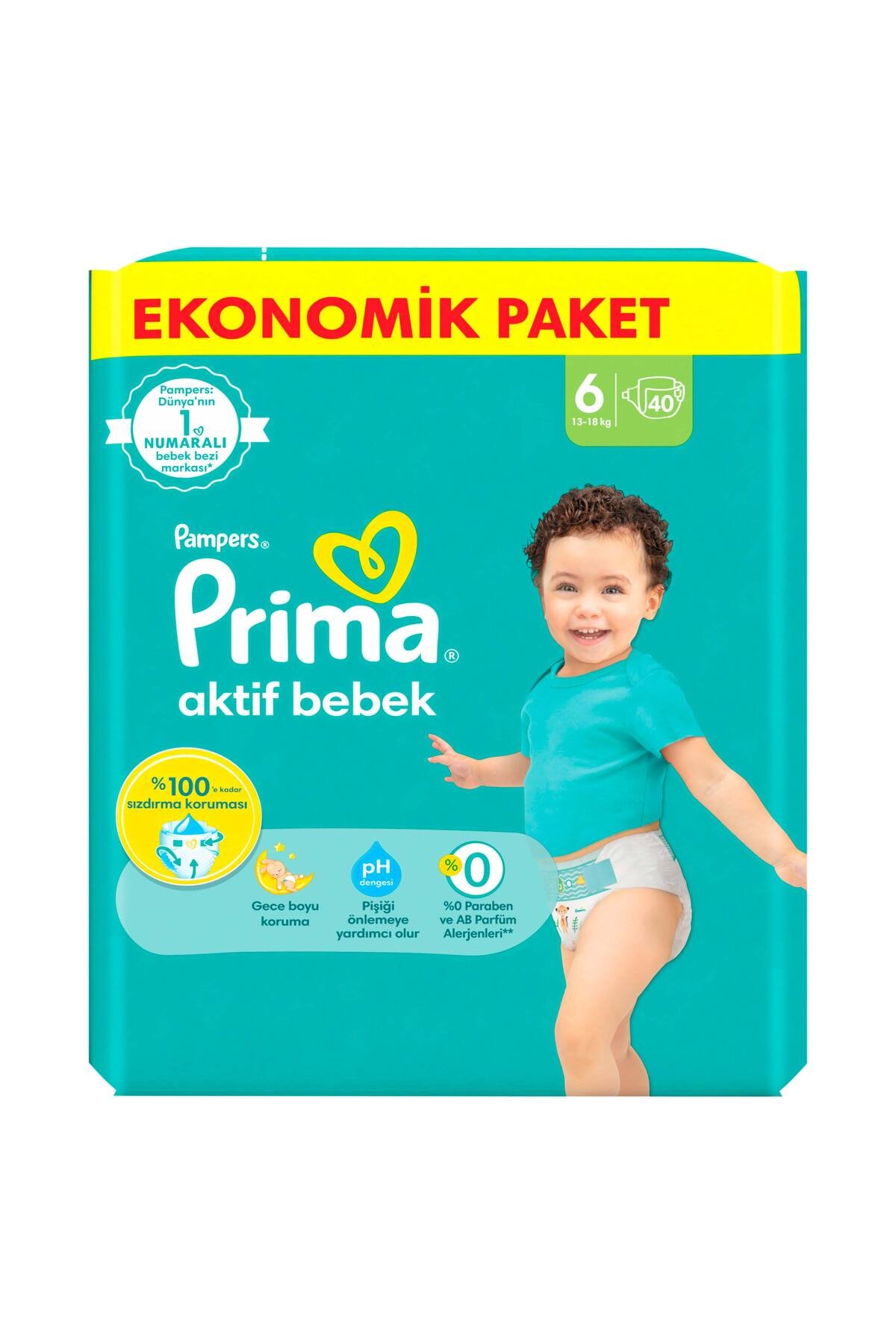 Prima Aktif Bebek 6 Xl Fırsat Paket 40'lı Bebek Bezi