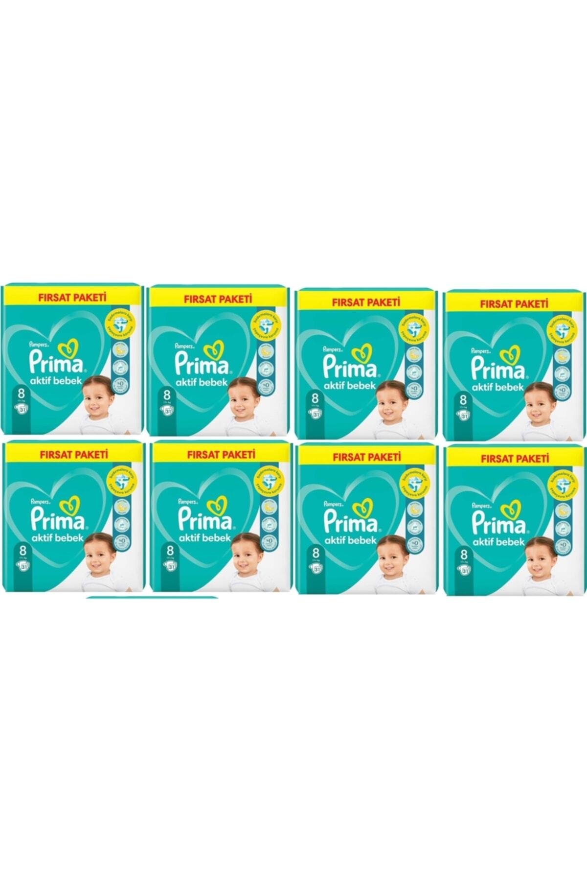 Prima Aktif Bebek Ekonomik 8 Beden 31'li x8 Adet