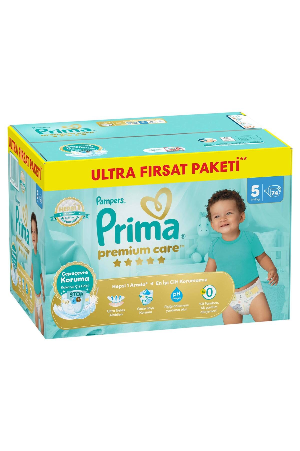 Prima Premium Care Bebek Bezi 5 Beden  Junior (11-16 kg) 74 Adet