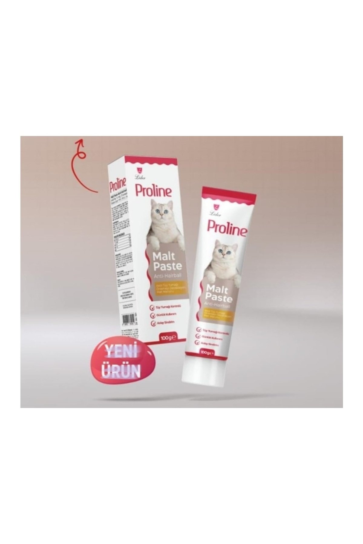Pro Line Anti-Hairball Kedi Malt Macunu 100gr - Kediler İçin Tüy Yumağı Önleyici Macun