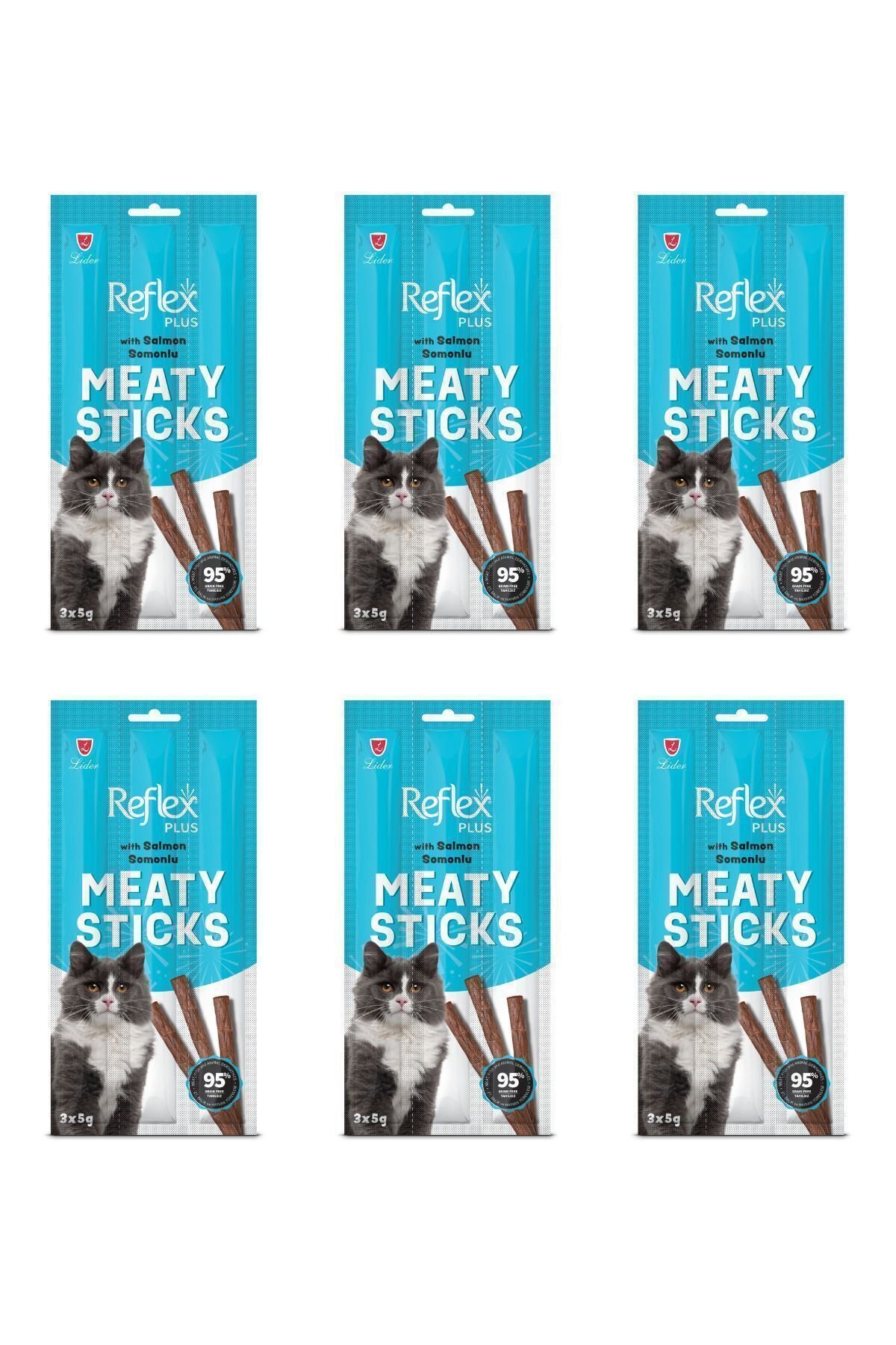 Reflex Meaty Sticks Somonlu Kedi Ödül Maması 5 Gr - 6 Paket