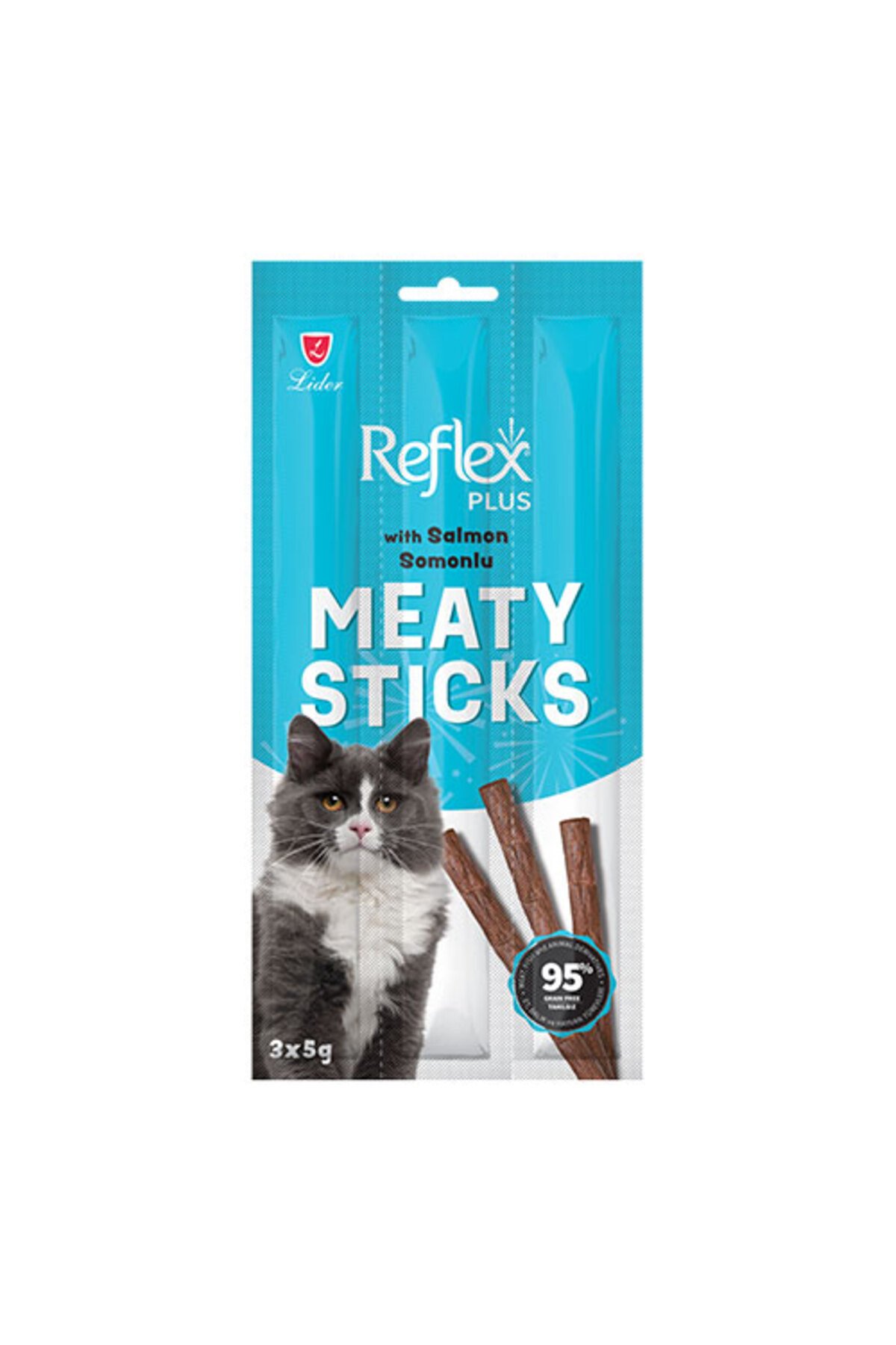 Reflex Plus Meaty Sticks Somonlu Tahılsız Kedi Ödül Çubuğu 5 gr