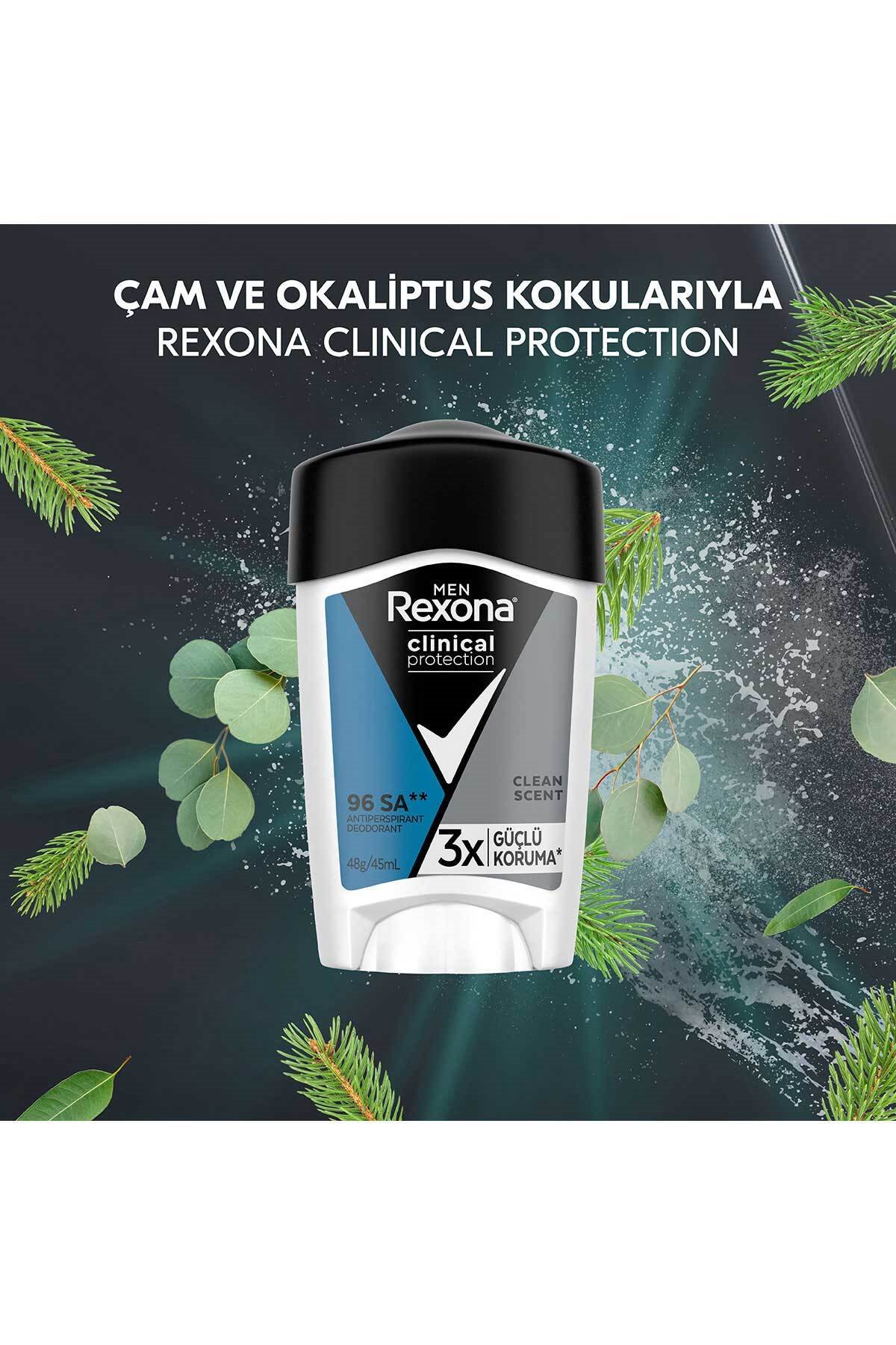 Rexona Clinical Protection Erkek Stick Deodorant Clean Scent 45 ml