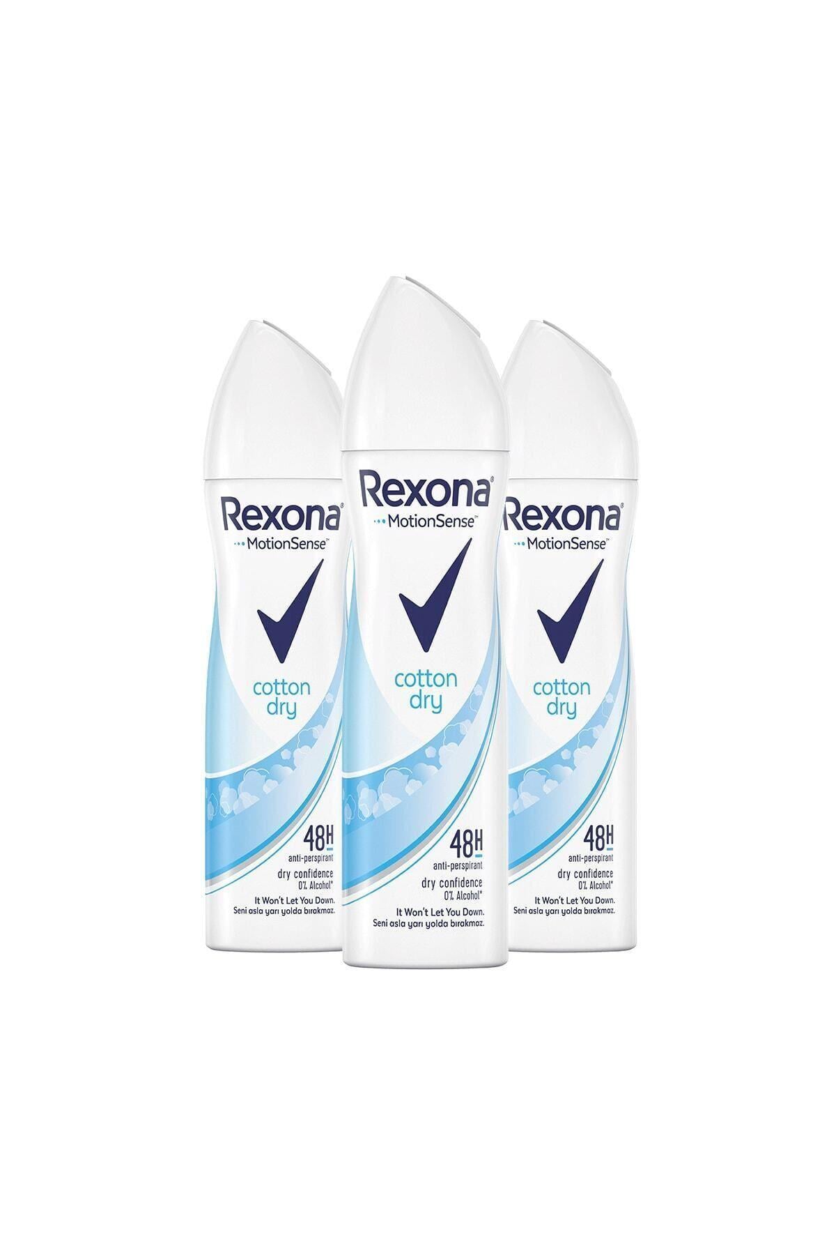 Rexona Kadın Sprey Deodorant Cotton Dry 150 ml x3 Adet