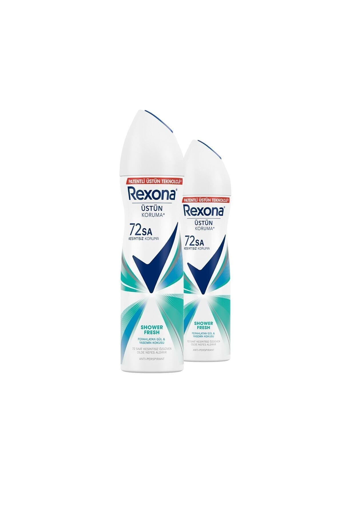 Rexona Kadın Sprey Deodorant Shower Fresh 72 Saat Kesintisiz Üstün Koruma 150 ml X2