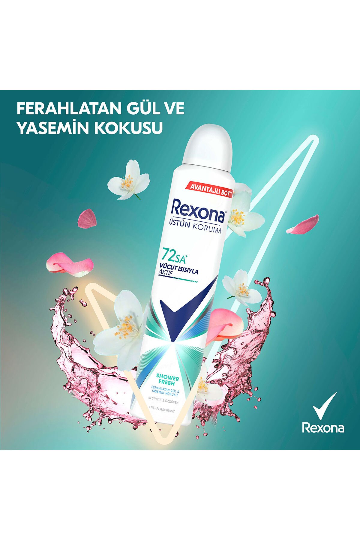 Rexona Kadın Sprey Deodorant Shower Fresh 72 Saat Kesintisiz Üstün Koruma 200 Ml