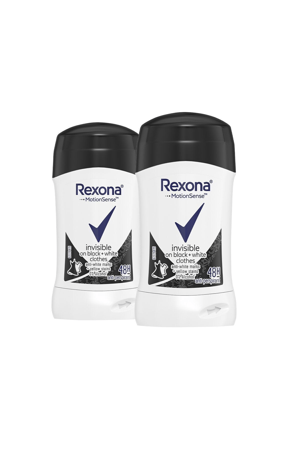 Rexona Motion Sense Kadın Stick Deodorant Invisible On Black + White Clothes 40 g X 2 Adet