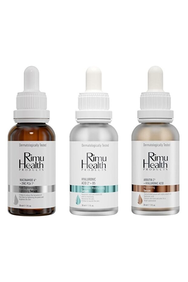 Rimu Health Products Pure Tightening Serum + İntensive Moisturizing Serum +  Brightening Serum 