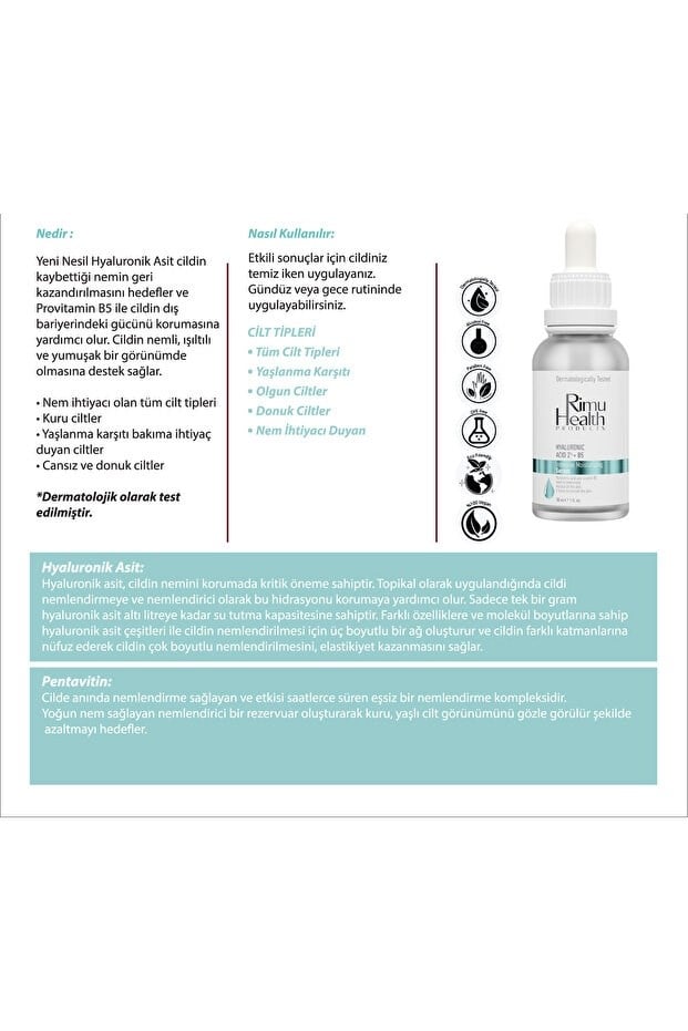 Rimu Health Productss  Pure Tightening Serum +  İntensive Moisturizing Serum