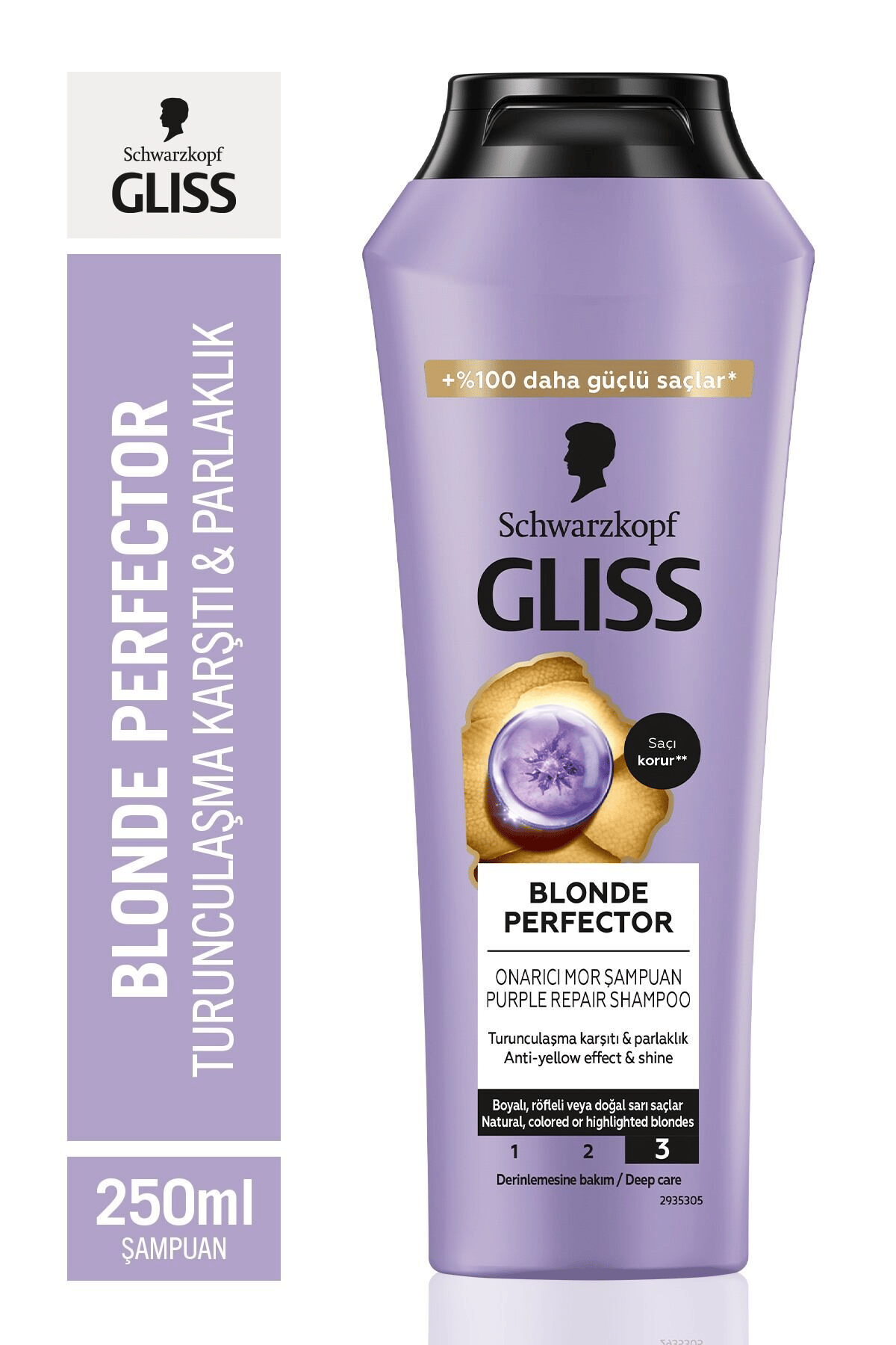 Şampuan Schwarzkopf Blonde Perfector Turunculaşma Karşıtı Mor 250 ml 899Fseri
