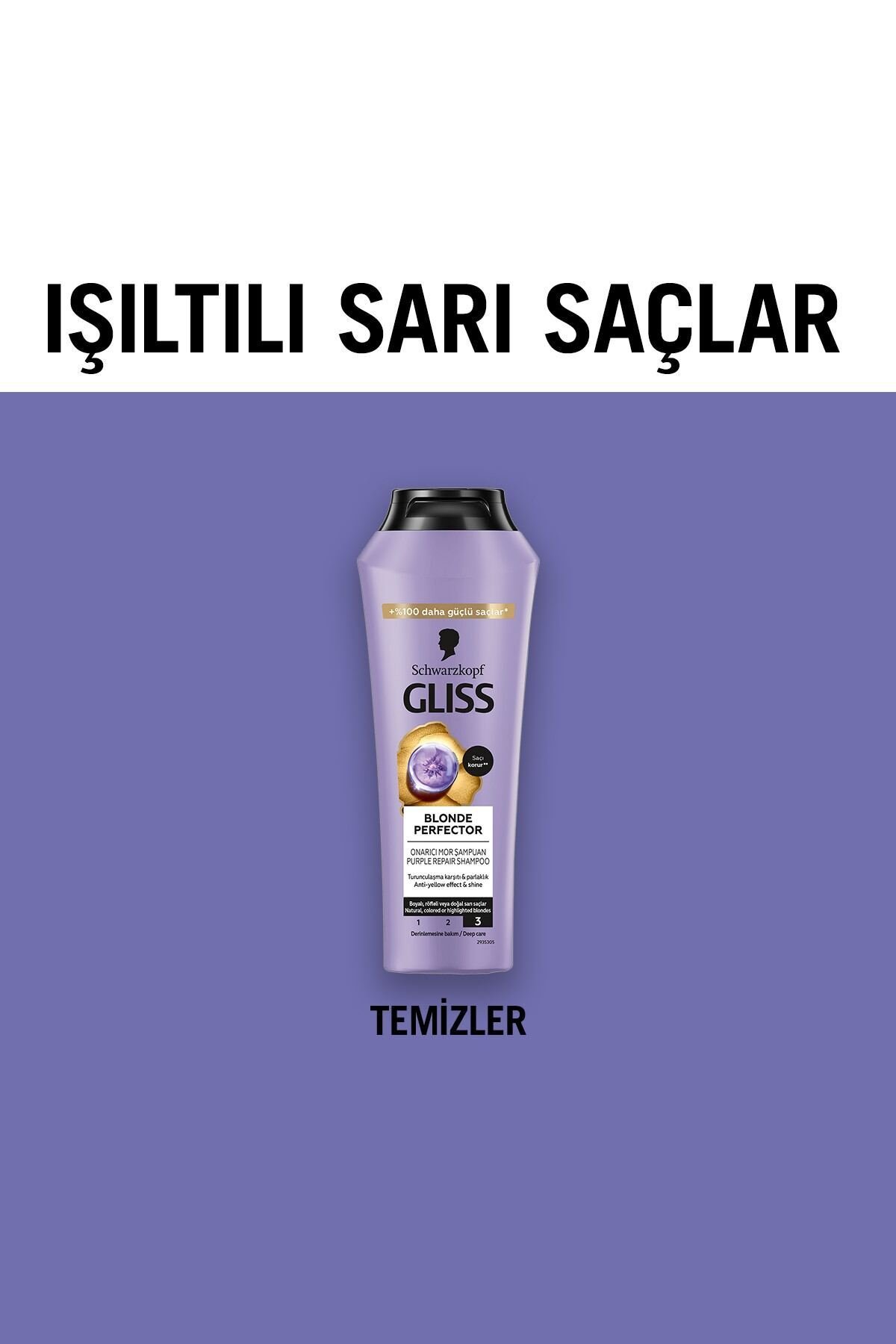 Şampuan Schwarzkopf Blonde Perfector Turunculaşma Karşıtı Mor 250 ml 899Fseri