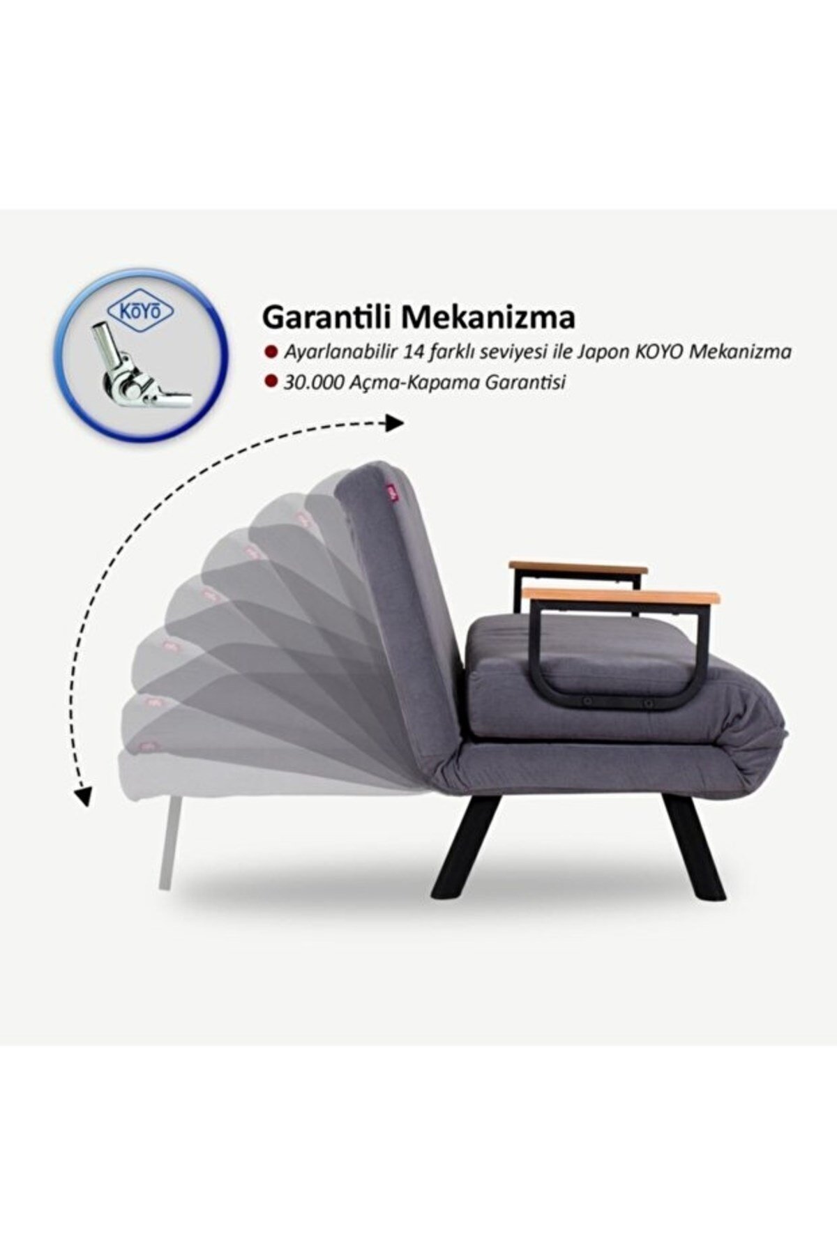 Sando İkili Katlanır Yataklı Koltuk Krem