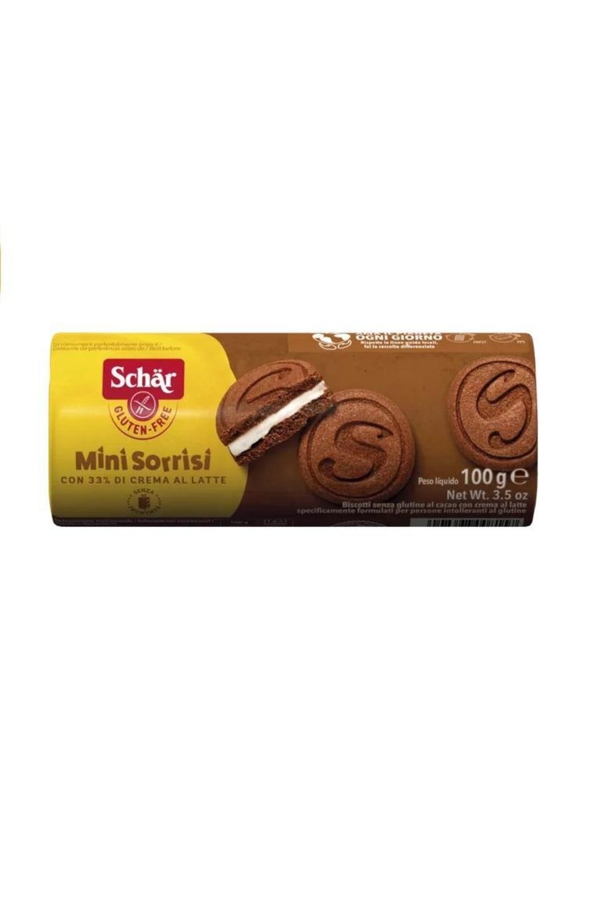 Schar Mini Sorrisi Kaymaklı Çikolatalı Bisküvi 100 gr
