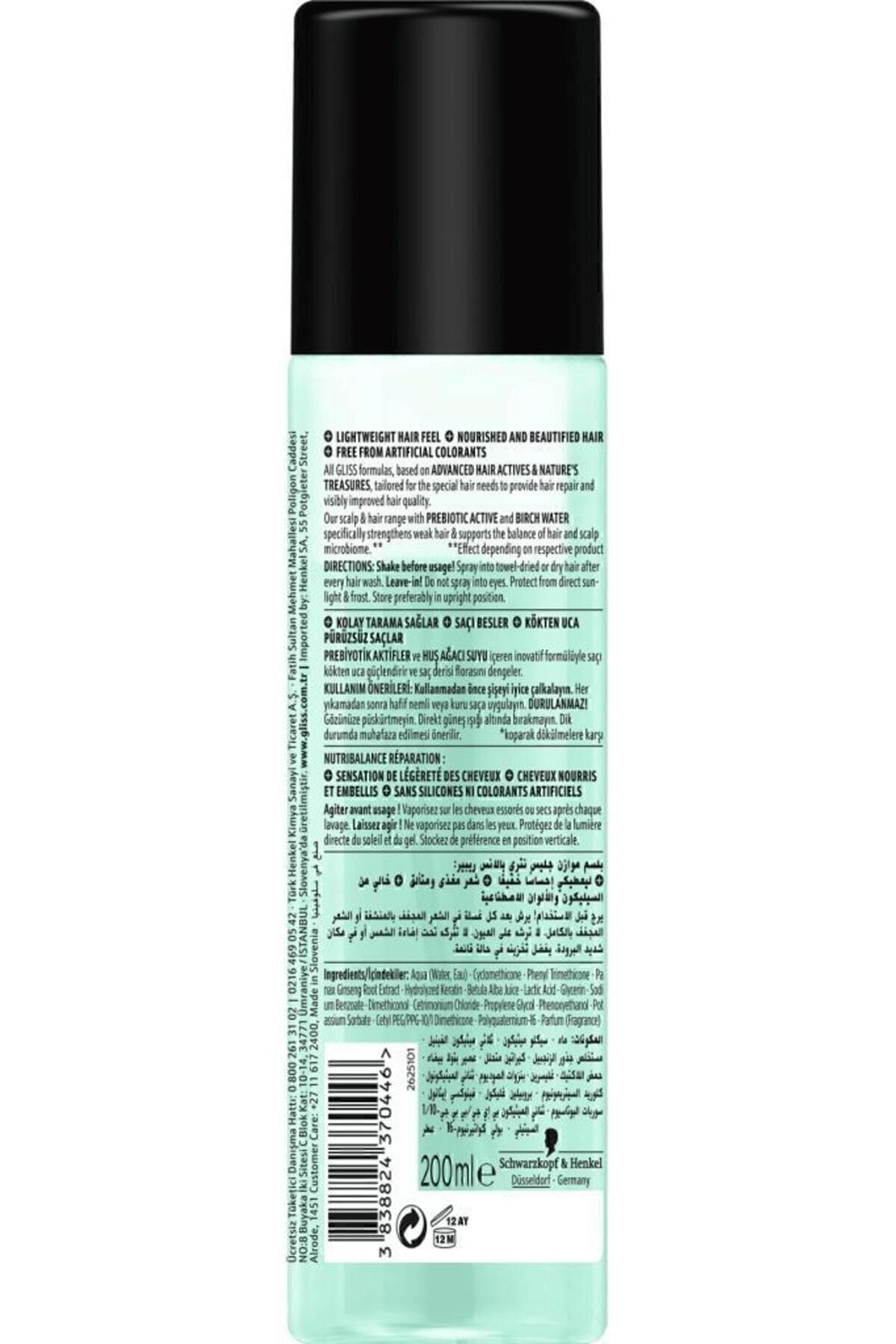 Schwarzkopf Gliss Nutribalance Sıvı Saç Bakım Kremi 200 ml
