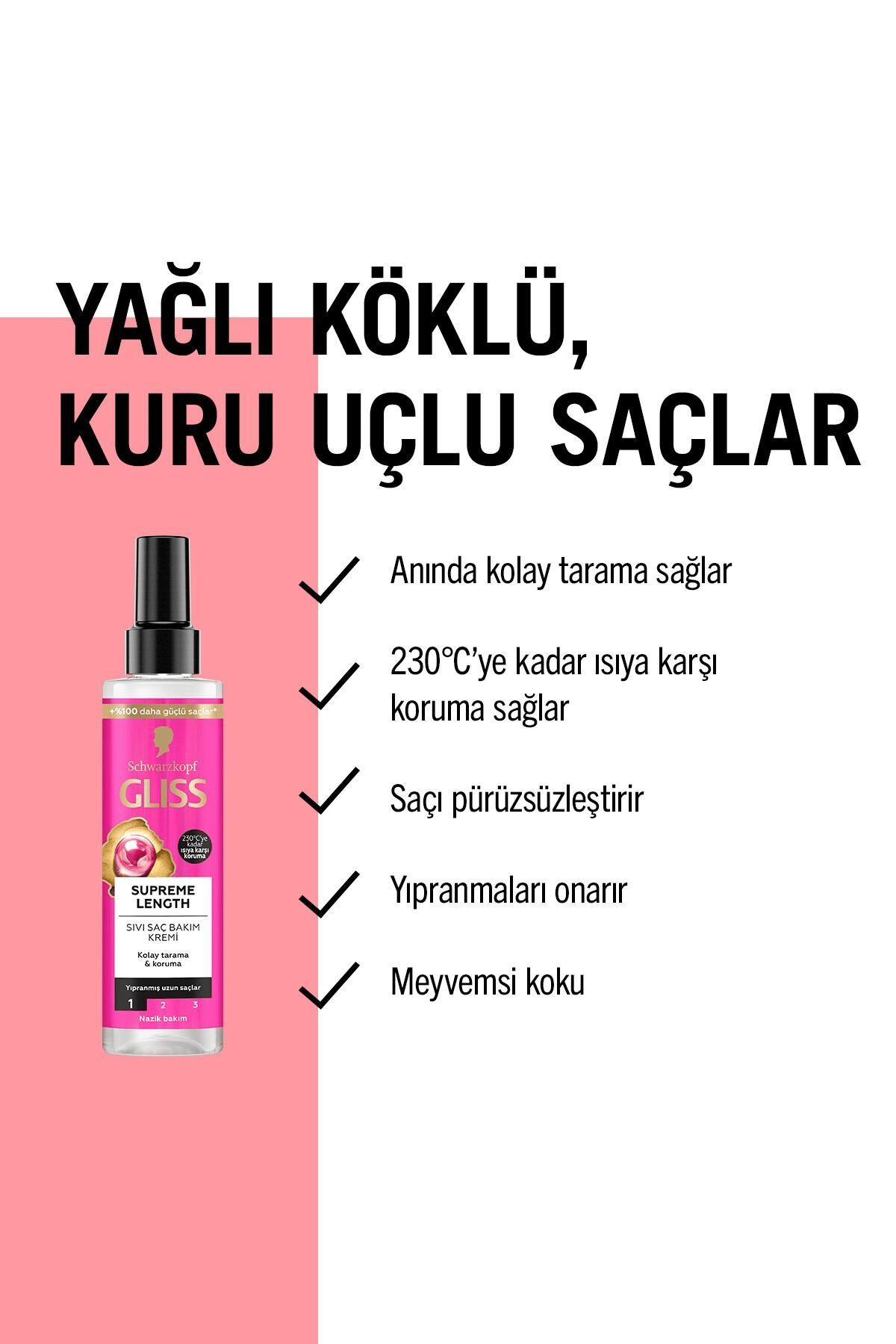 Schwarzkopf Gliss Supreme Length Sıvı Saç Bakım Kremi 200 ml