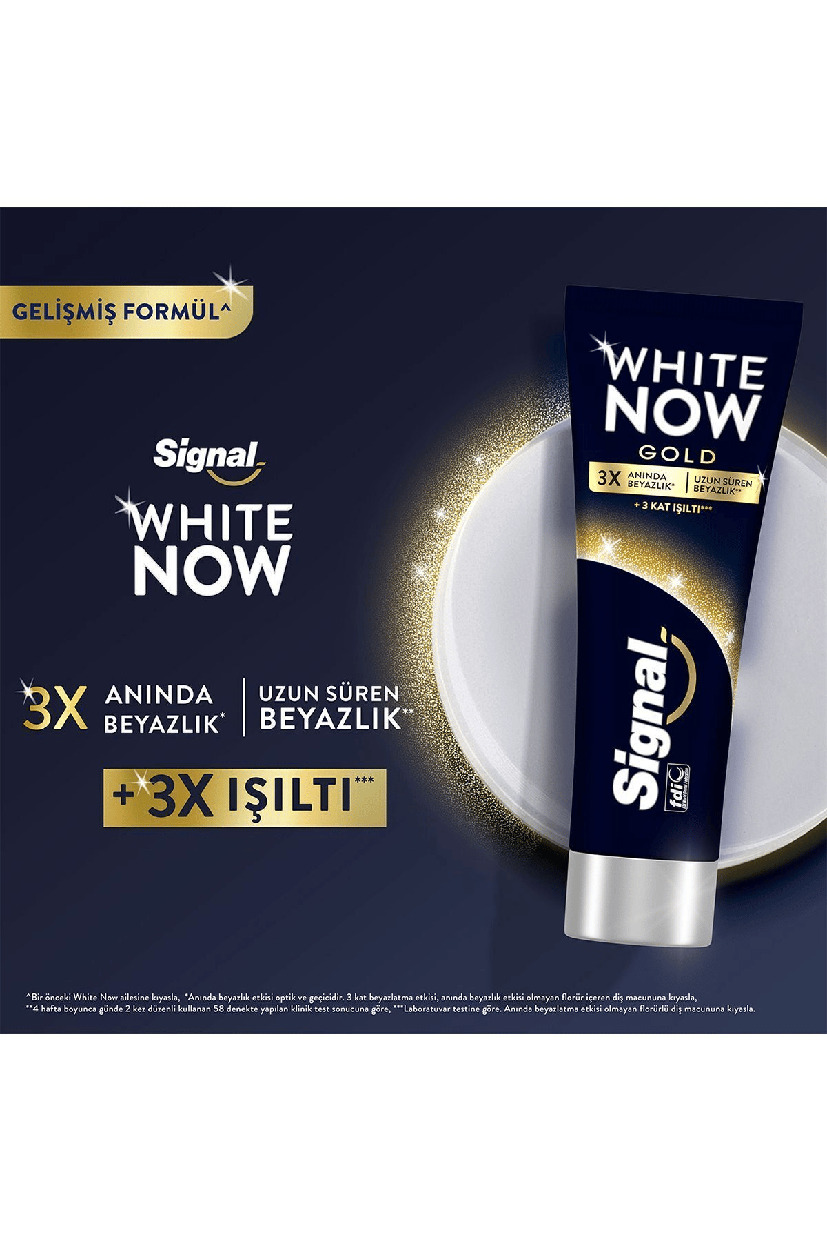 Signal White Now Gold Anında Beyazlatıcı Diş Macunu 75 ml x4 Adet