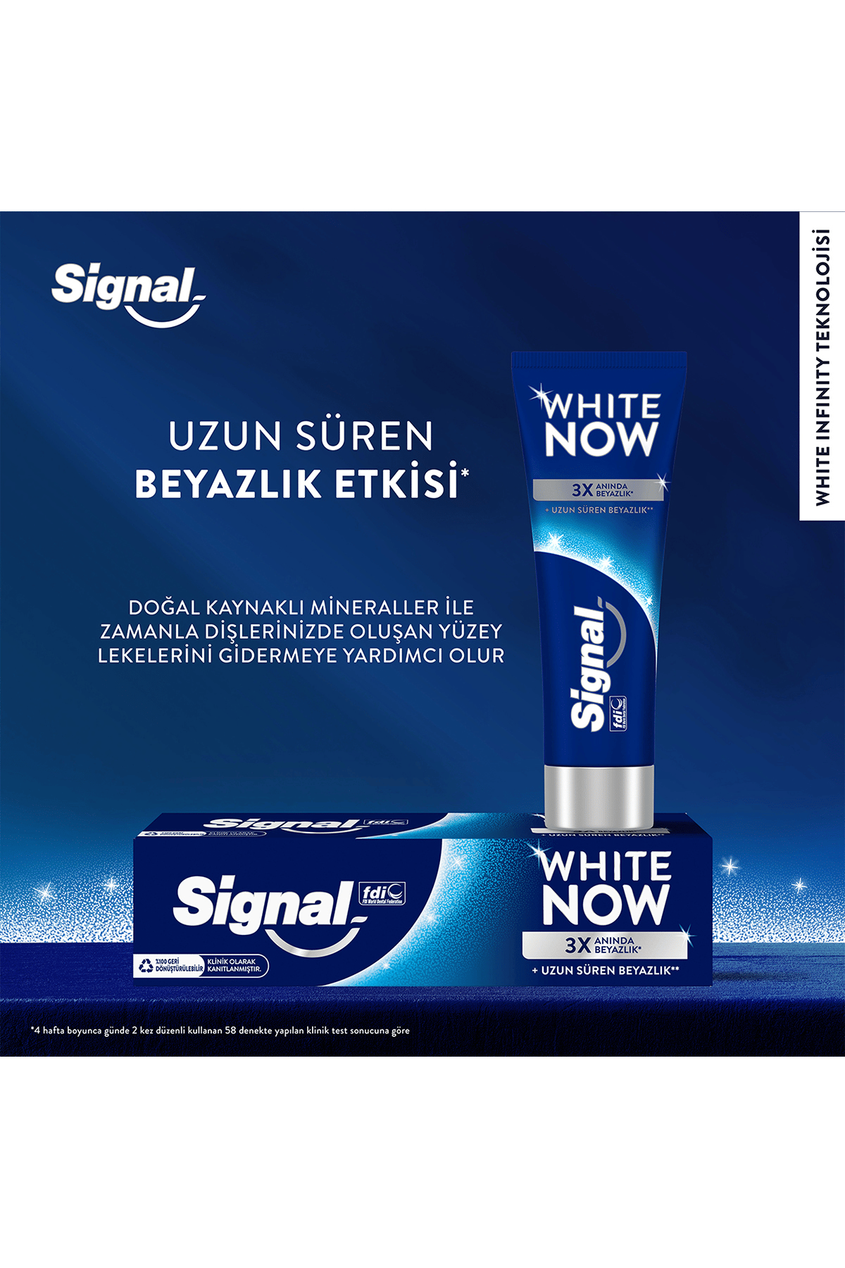 Signal White Now Original Anında Beyazlatıcı Diş Macunu 75ml X3