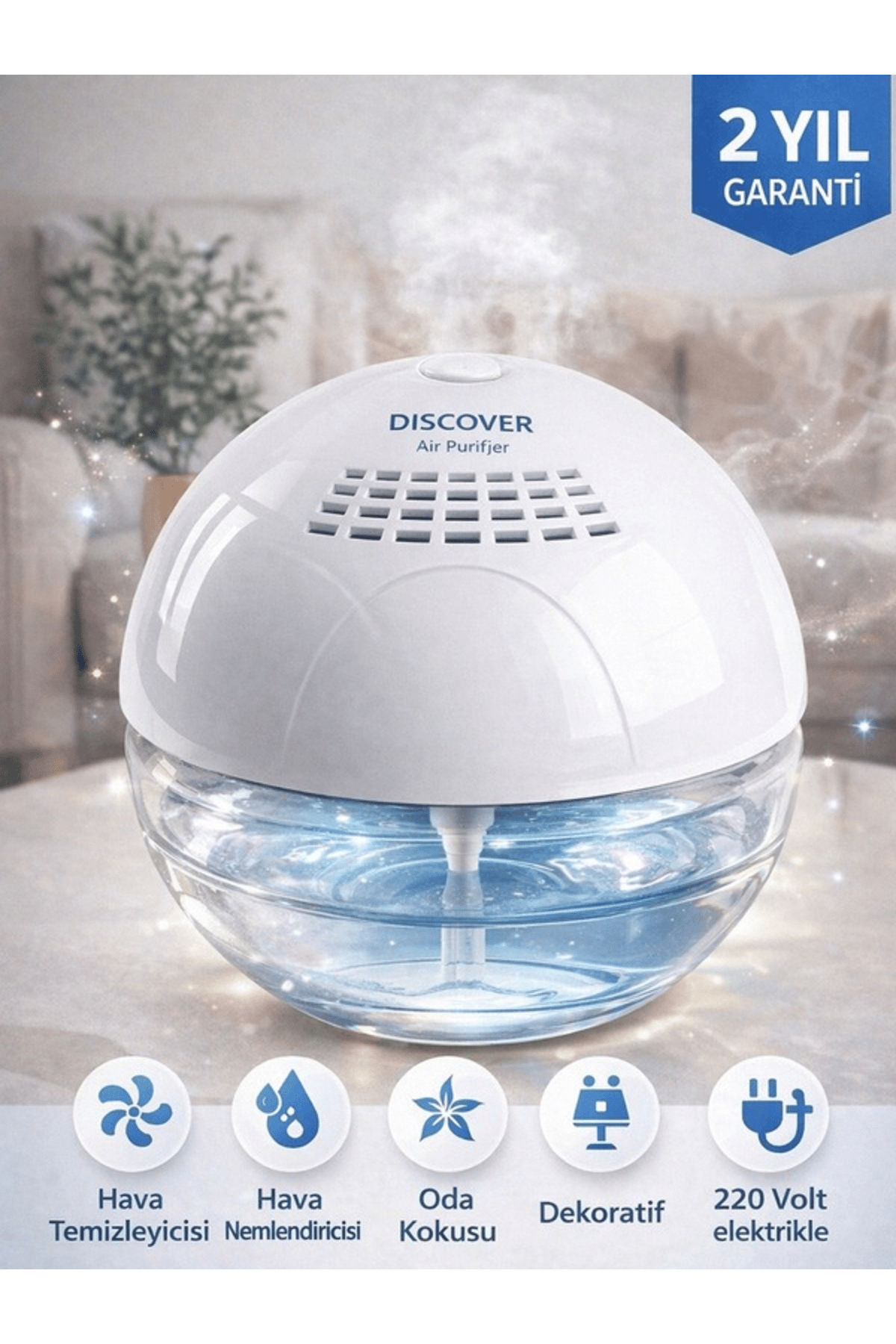 Sihirli Küre Air Purifier Geniş Alan Kokulandırma Cihazı Beyaz