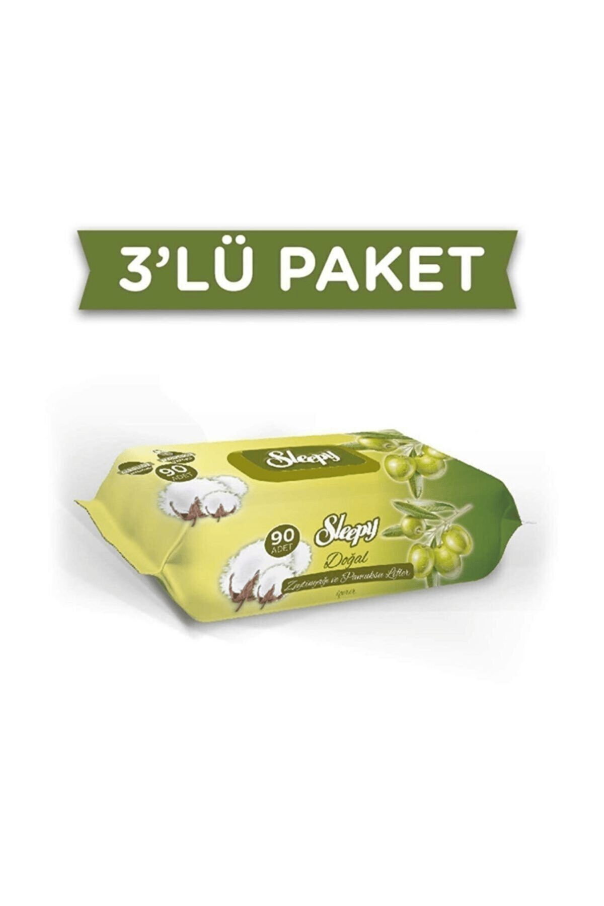 Sleepy Islak Havlu Zeytinyağlı 90'lı x3 Adet
